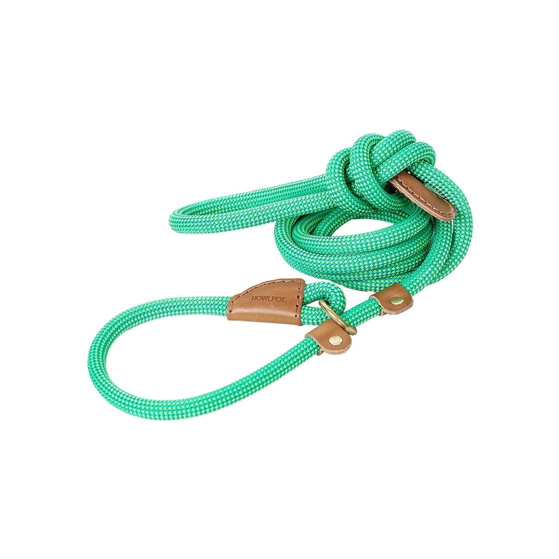 PB001D-SPWA0037 HOWLPOT All In One Leash Neon Grass
