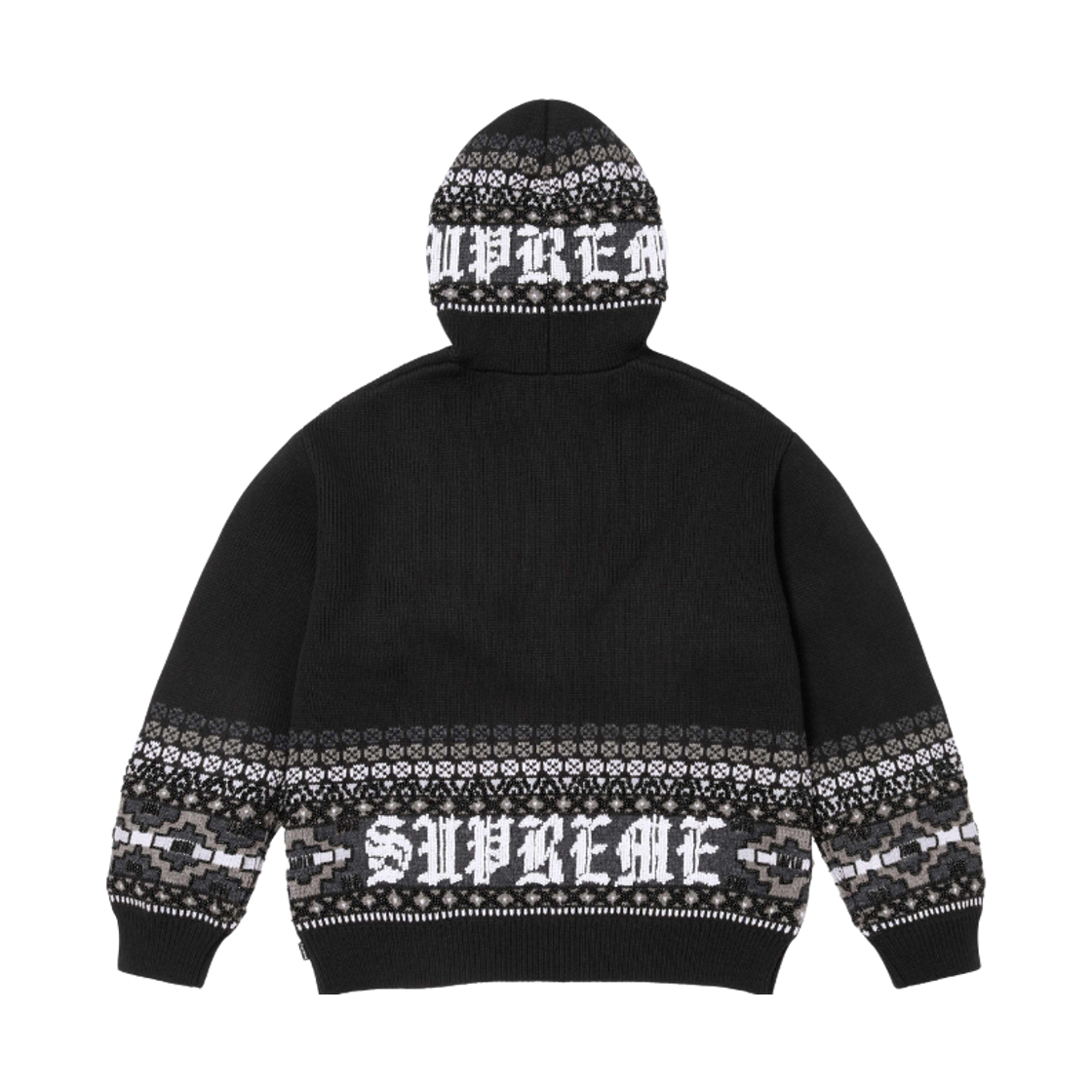 슈프림 비디드 집업 후드 스웨터 블랙 - 25FW(Supreme Beaded Zip Up Hooded Sweater Black - 25FW) - 3