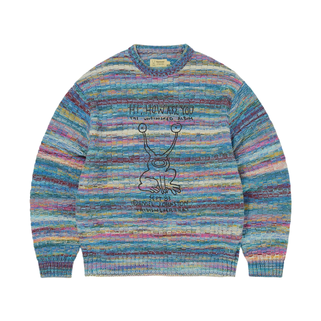 디스이즈네버댓 x 다니엘 존스턴 프로그 니트 스웨터 블루