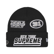 Supreme New Era Football Beanie Black - 25FW