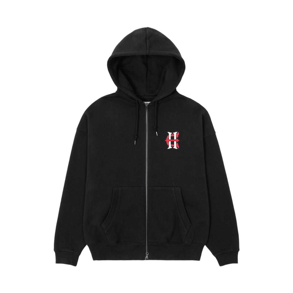 허프 x 에비센 후후지 집 후드 블랙(HUF x Evisen Hufuji Zip Hoodie Black)