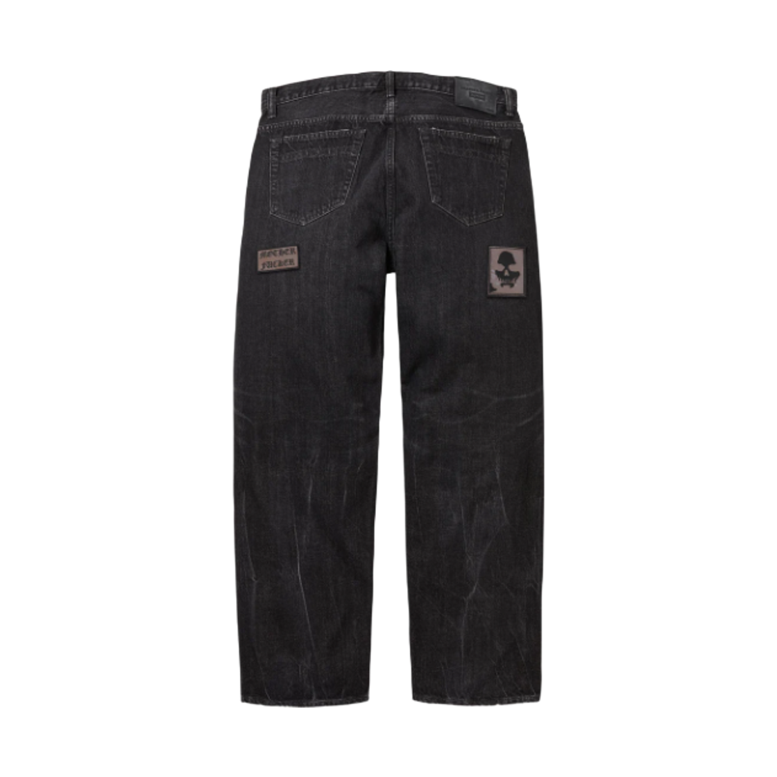 슈프림 x 넘버 나인 패치스 루즈 핏 셀비지 진 블랙 - 25FW(Supreme x Number (N)ine Patches Loose Fit Selvedge Jean Black - 25FW) - 2