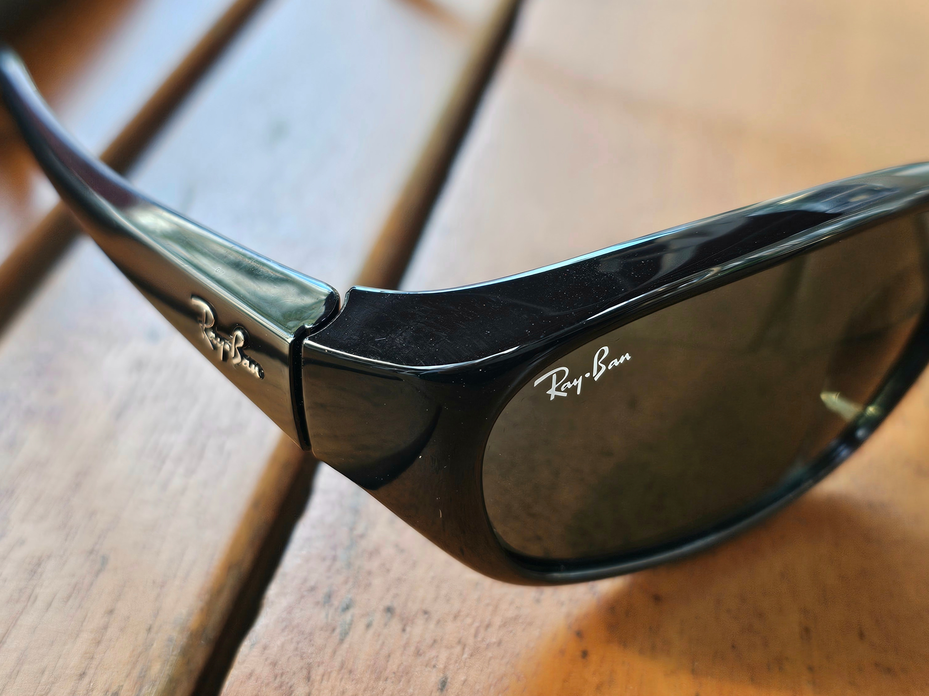 Ray-Ban DADDY-O II Polished Black Frame Green Classic G-15 Lenses 착용 스타일 - 2