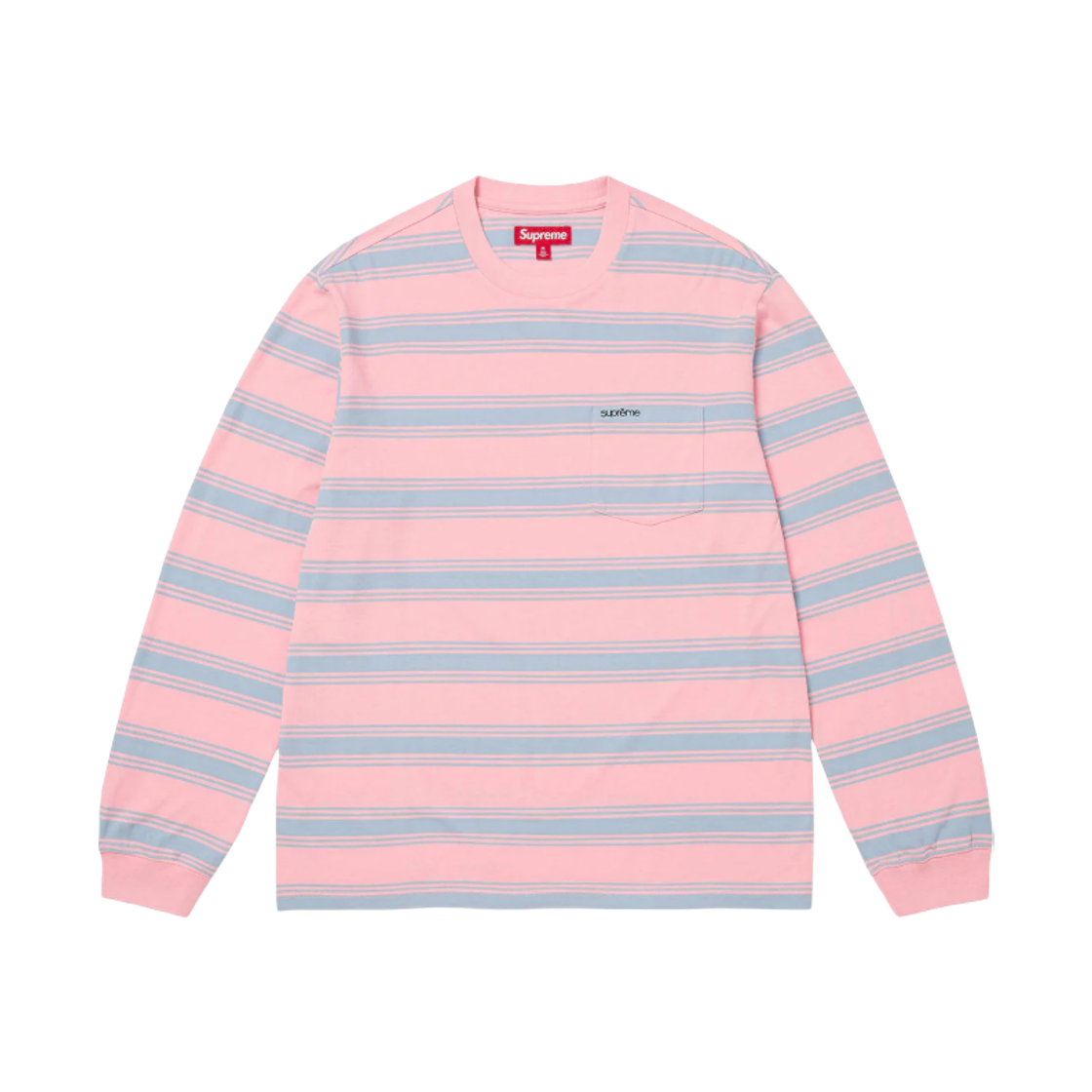 슈프림 스트라이프 포켓 롱슬리브 탑 핑크 - 25FW(Supreme Stripe Pocket L/S Top Pink - 25FW) - 1