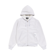 Stussy Patch Zip Knit Hoodie Ash Heather