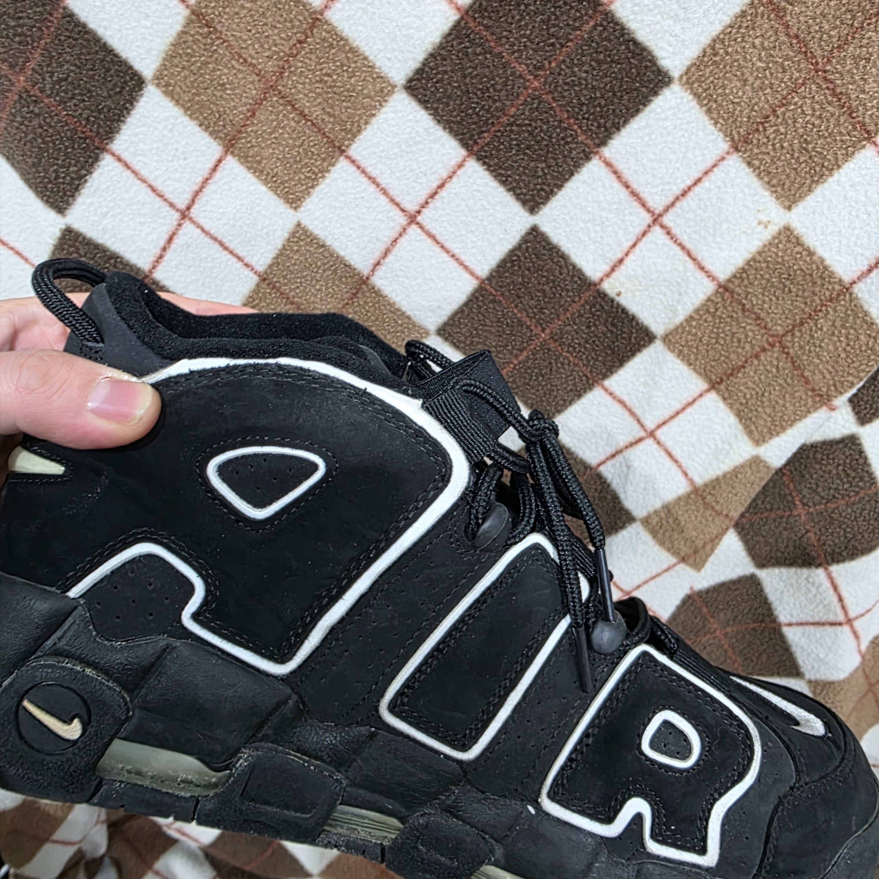 Nike Air More Uptempo Black White 2020, Nike Air More Uptempo Black White 2016 착용 스타일