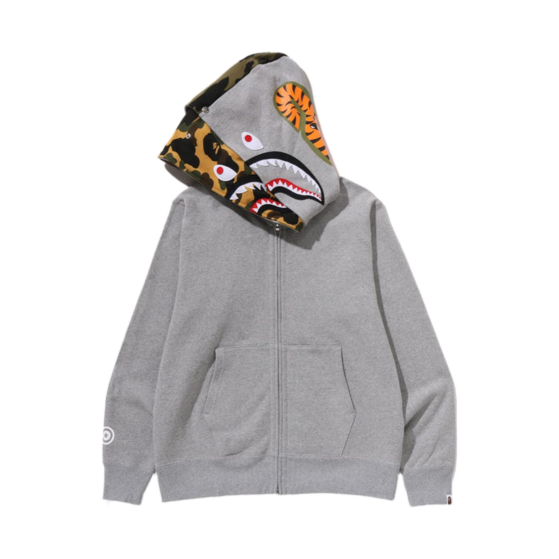 베이프 샤크 풀 집 더블 후드 그레이(BAPE Shark Full Zip Double Hoodie Gray) - 2
