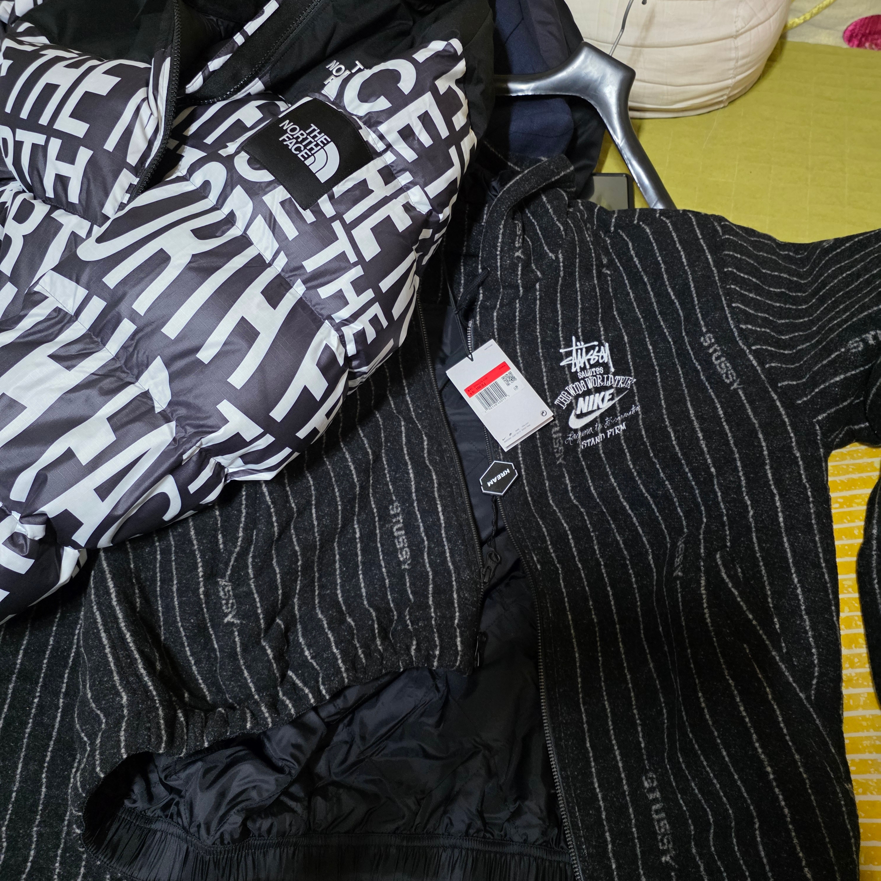 Nike x Stussy NRG Striped Wool Jacket Black (DR4023-010) 착용 스타일