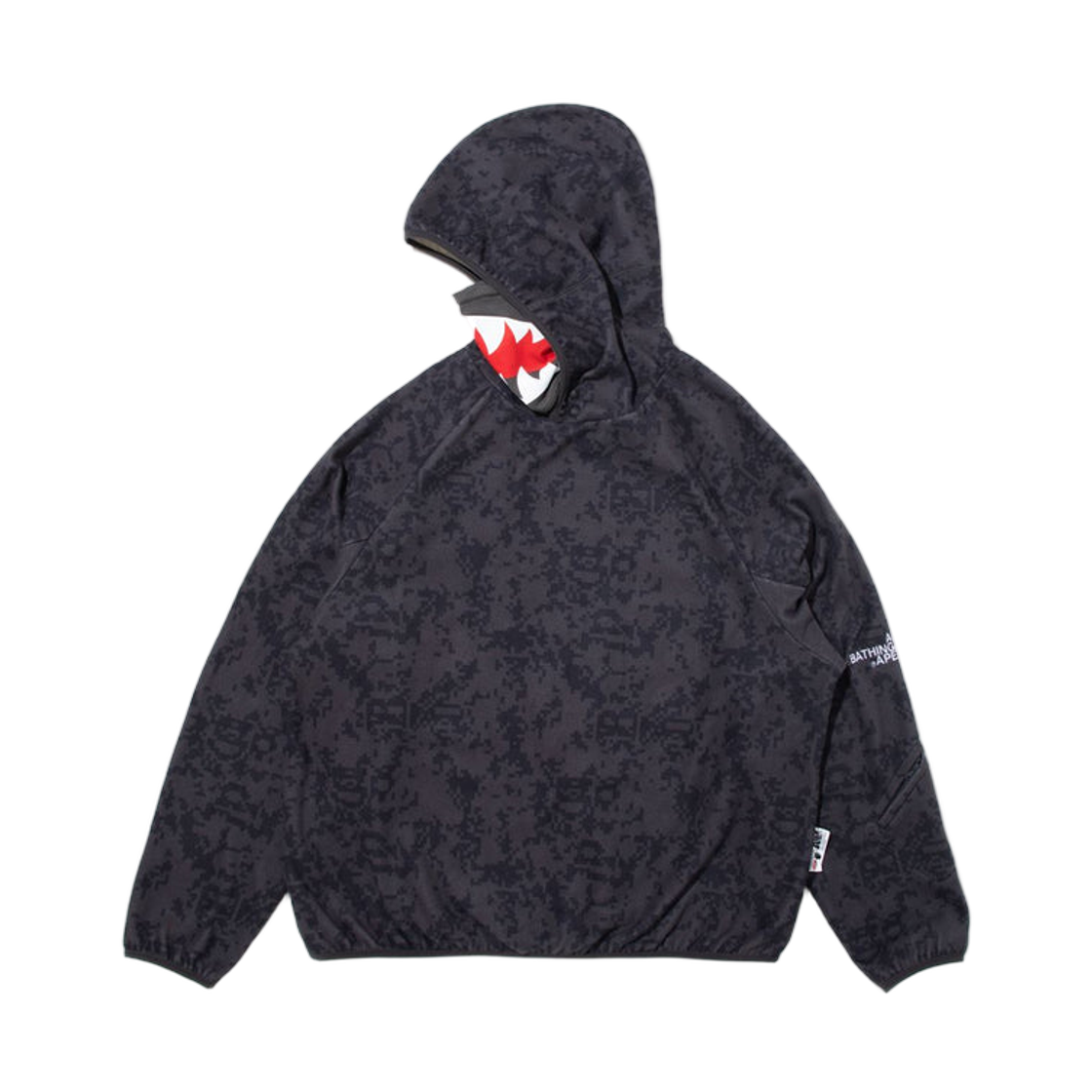 베이프 x 카즈키 쿠라이시 디지털 카모 모드 샤크 후드 차콜(BAPE x Kazuki Kuraishi Digital Camo Mod Shark Hoodie Charcoal) - 2