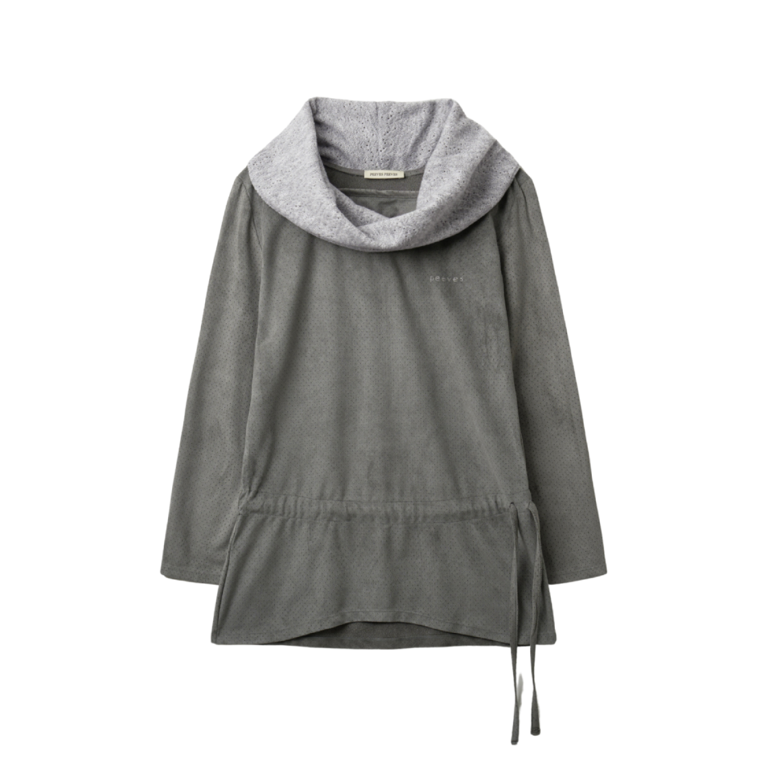 피브스 피브스 넥 드레이프 탑 차콜