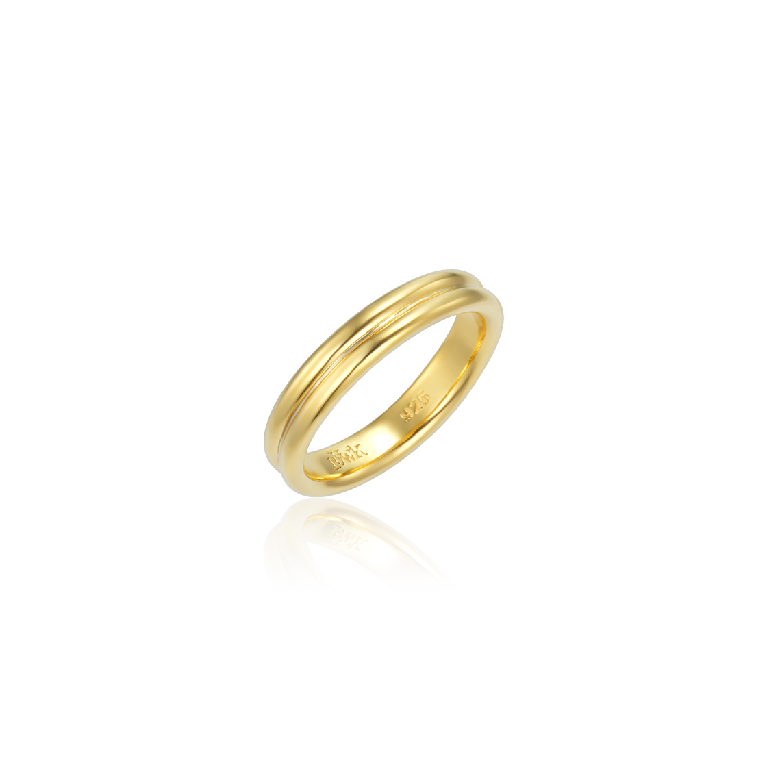 RG1611 Byweekend Double Round Ring Gold