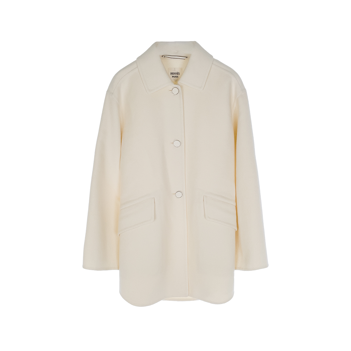 에르메스 25FW 더블사이드 캐시미어 하프자켓 34 블랑나뛰렐(5HA1312)(Hermes 25FW Double-Sided Cashmere Half Jacket 34 Blanc Nauturel (5HA1312)) - 1