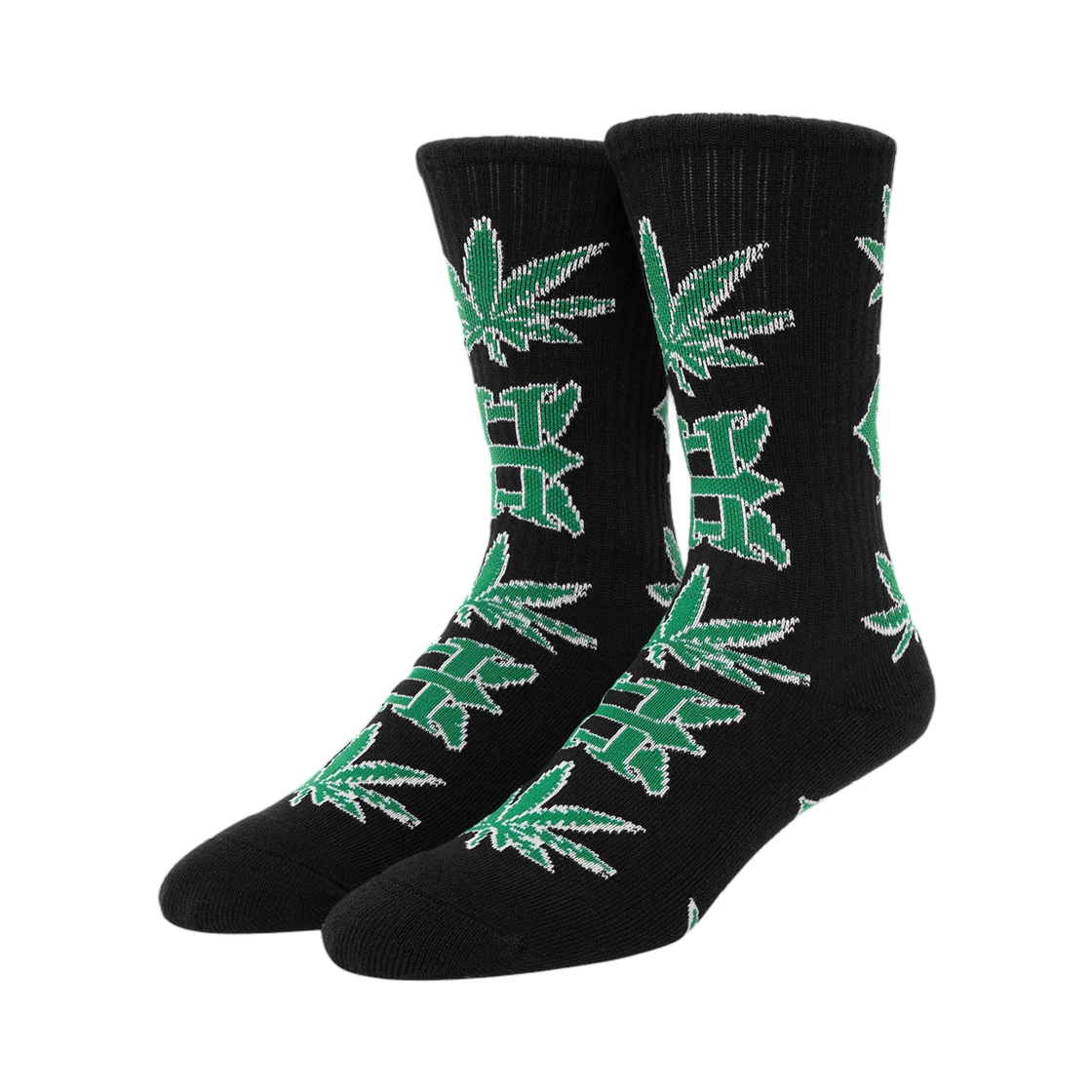 허프 x 에비센 스케이트보드 로고 삭스 블랙(HUF x Evisen Skateboards Logo Socks Black)