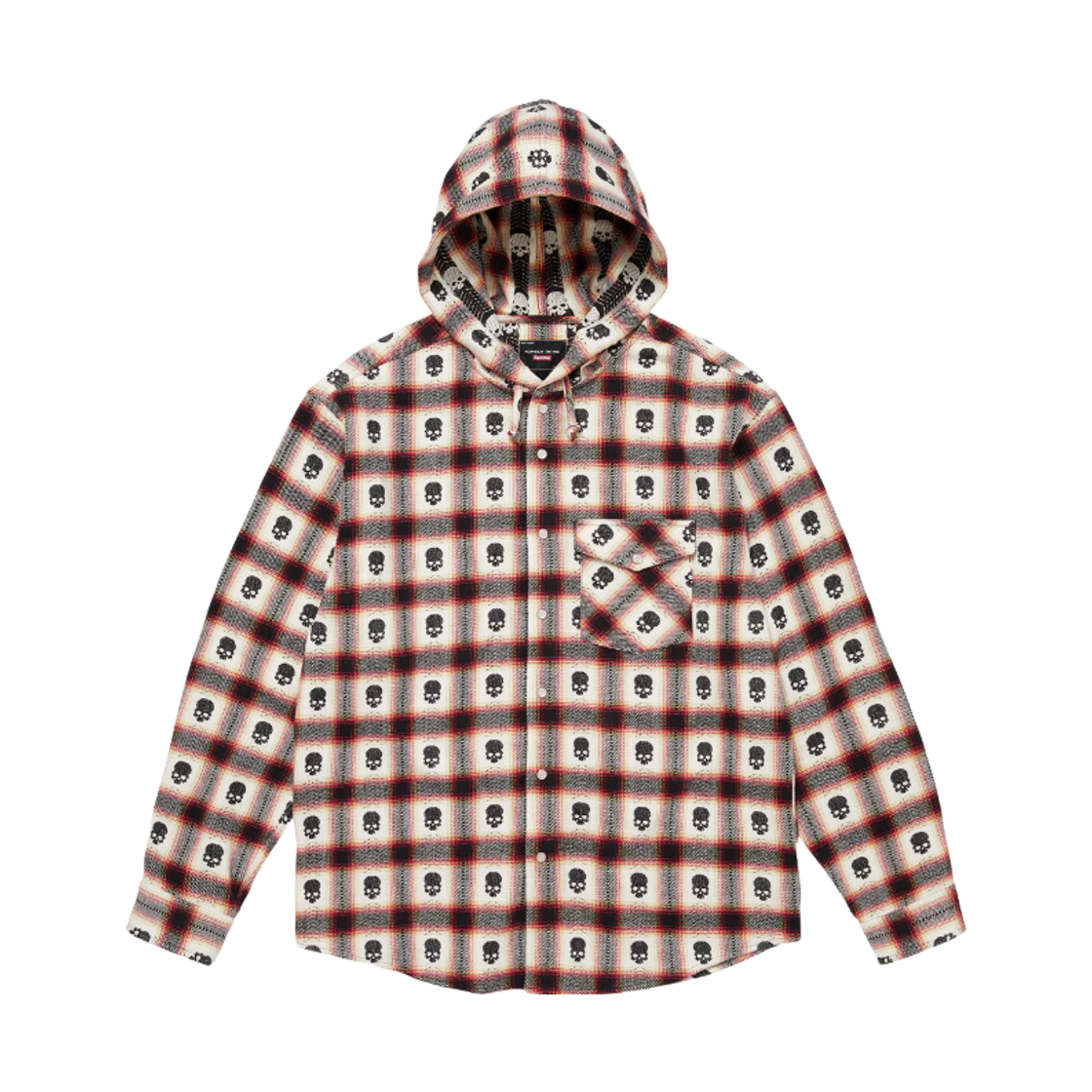 - Supreme x Number (N)ine Hooded Flannel Shirt White - 25FW
