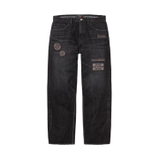 Supreme x Number (N)ine Patches Loose Fit Selvedge Jean Black - 25FW