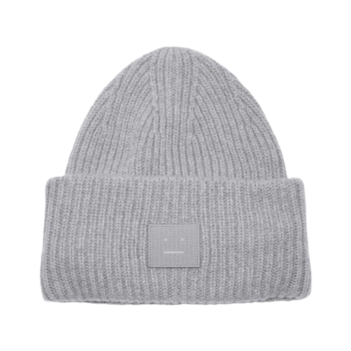 아크네 스튜디오 라지 페이스 로고 비니 그레이 멜란지(Acne Studios Large Face Logo Beanie Grey Melange)