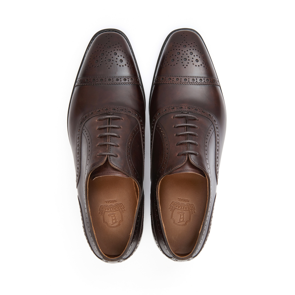 [HERITAGE 7] 헤리티지 리갈 남성 멜버른 세미브로그 브라운([HERITAGE 7] Heritage Regal Men’s Melbourne Semi-Brogue Oxford Brown) - 4