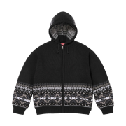Supreme Beaded Zip Up Hooded Sweater Black - 25FW