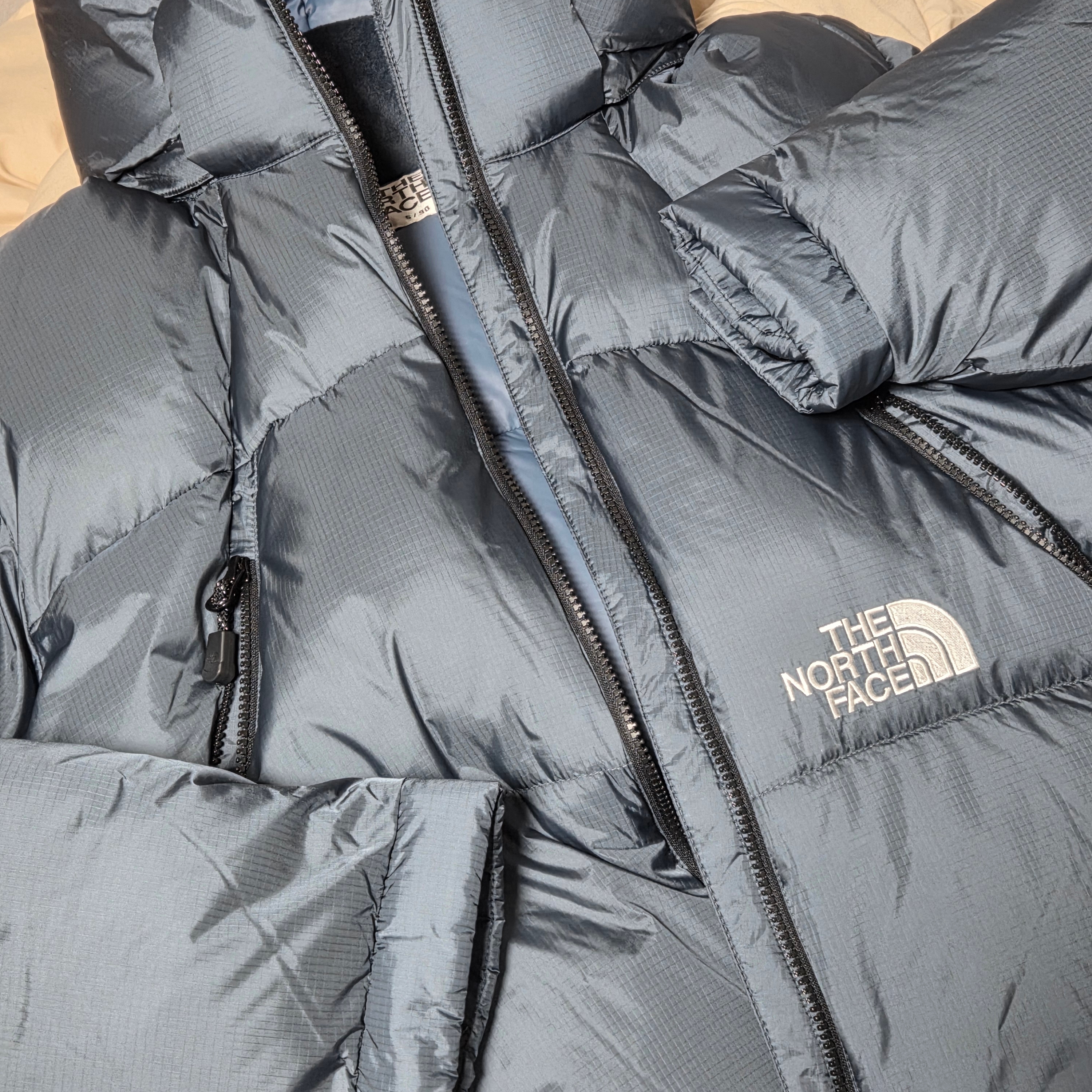 The North Face White Label Project Down Jacket RDS Dusk Blue 착용 스타일