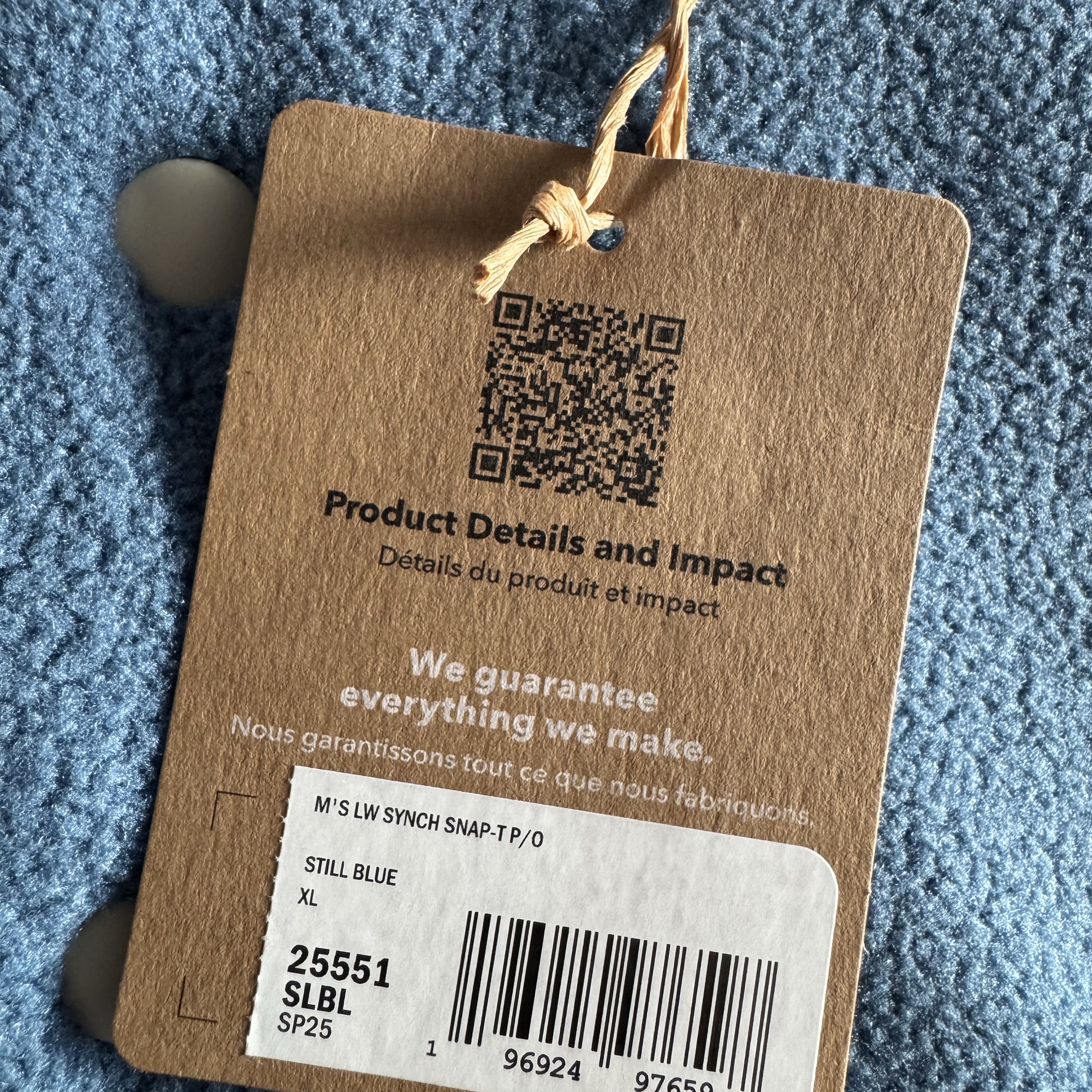 Patagonia Lightweight Synchilla Snap-T Fleece Pullover Still Blue 착용 스타일 - 2