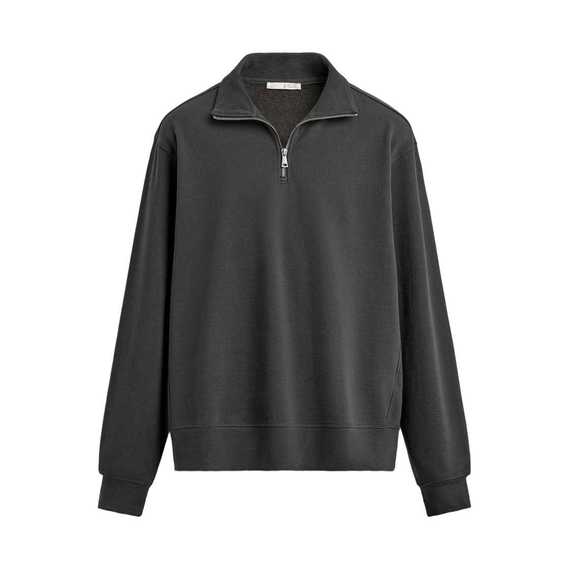 자라 베이직 지퍼넥 스웨트셔츠 콜 그레이(Zara Basic Zipper Neck Sweatshirt Coal Gray)