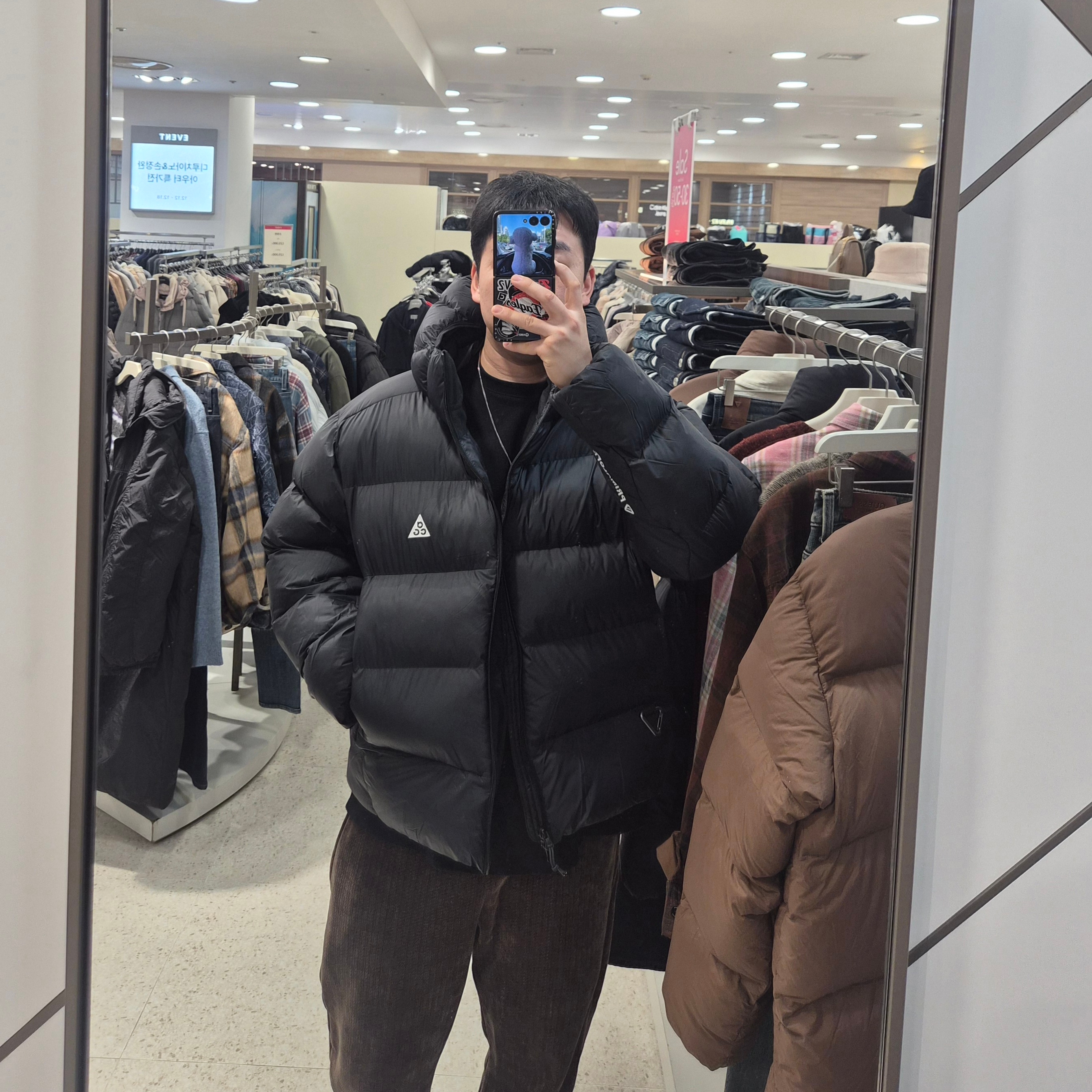 Nike ACG Therma-Fit ADV Lunar Lake Loose Hooded Jacket Black Summit White - Asia 착용 스타일 - 1