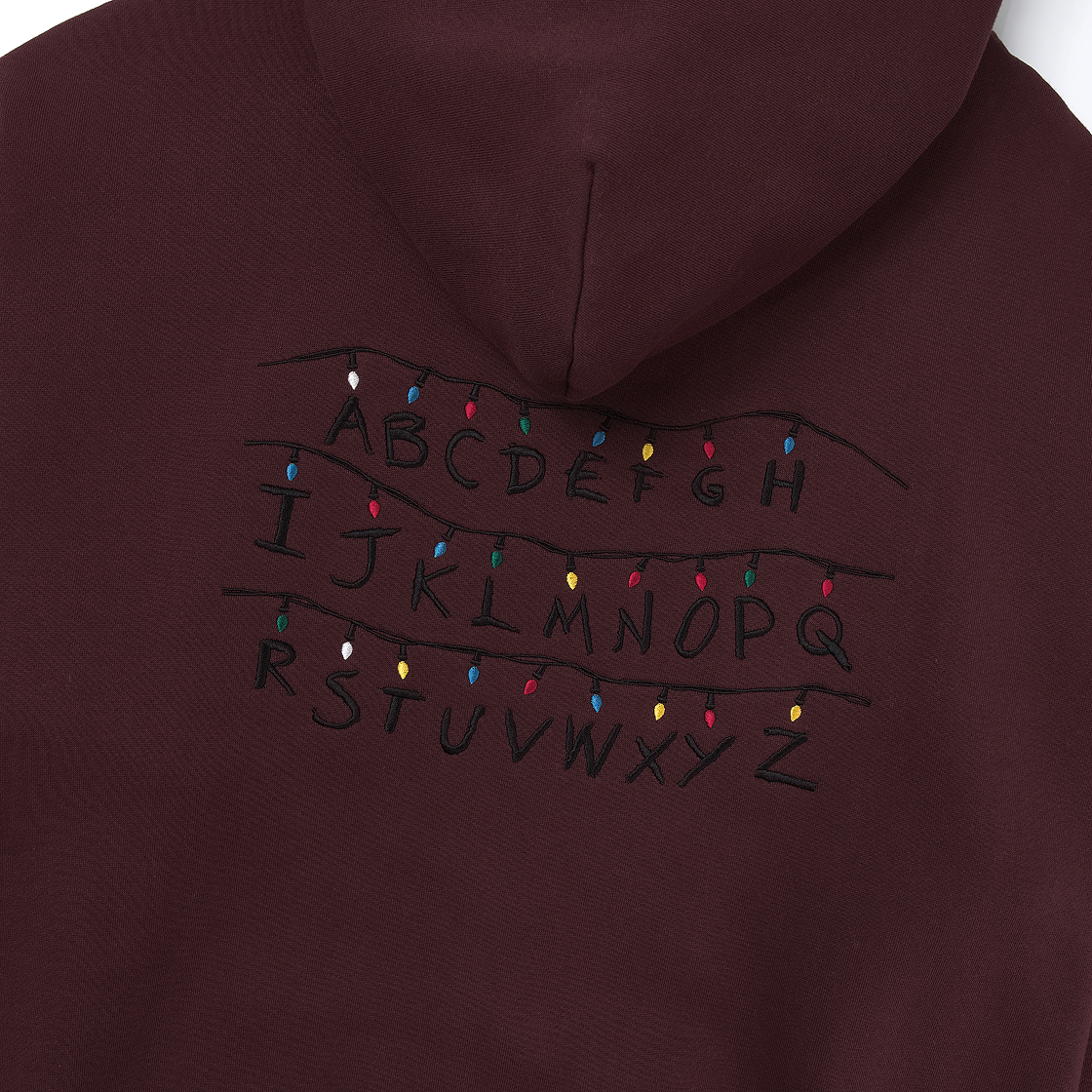 아이앱 스튜디오 x 기묘한 이야기 트리 라이츠 집업 후드 버건디(IAB Studio x Stranger Things Tree Lights Zip-up Hoodie Burgundy) - 5