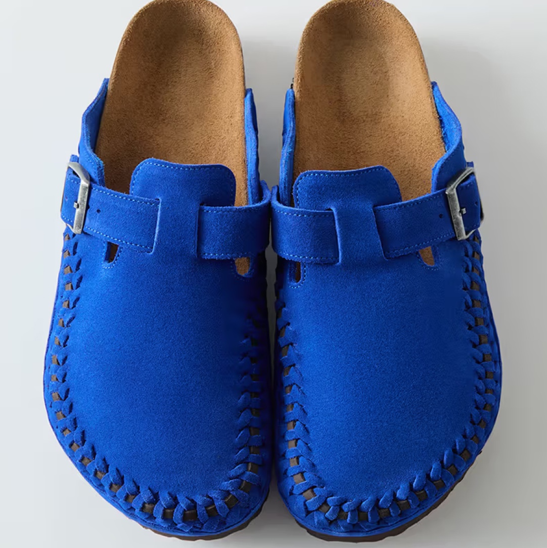 Birkenstock x Kith Boston Braided Suede Leather Mocca - Regular 착용 스타일 - 2