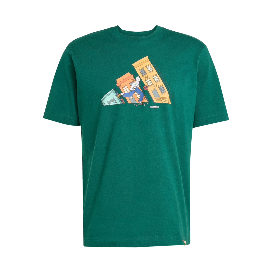 JM6500 Adidas Sportswear Doodle Hunt Skate Graphic T-Shirt Collegiate Green - KR Sizing