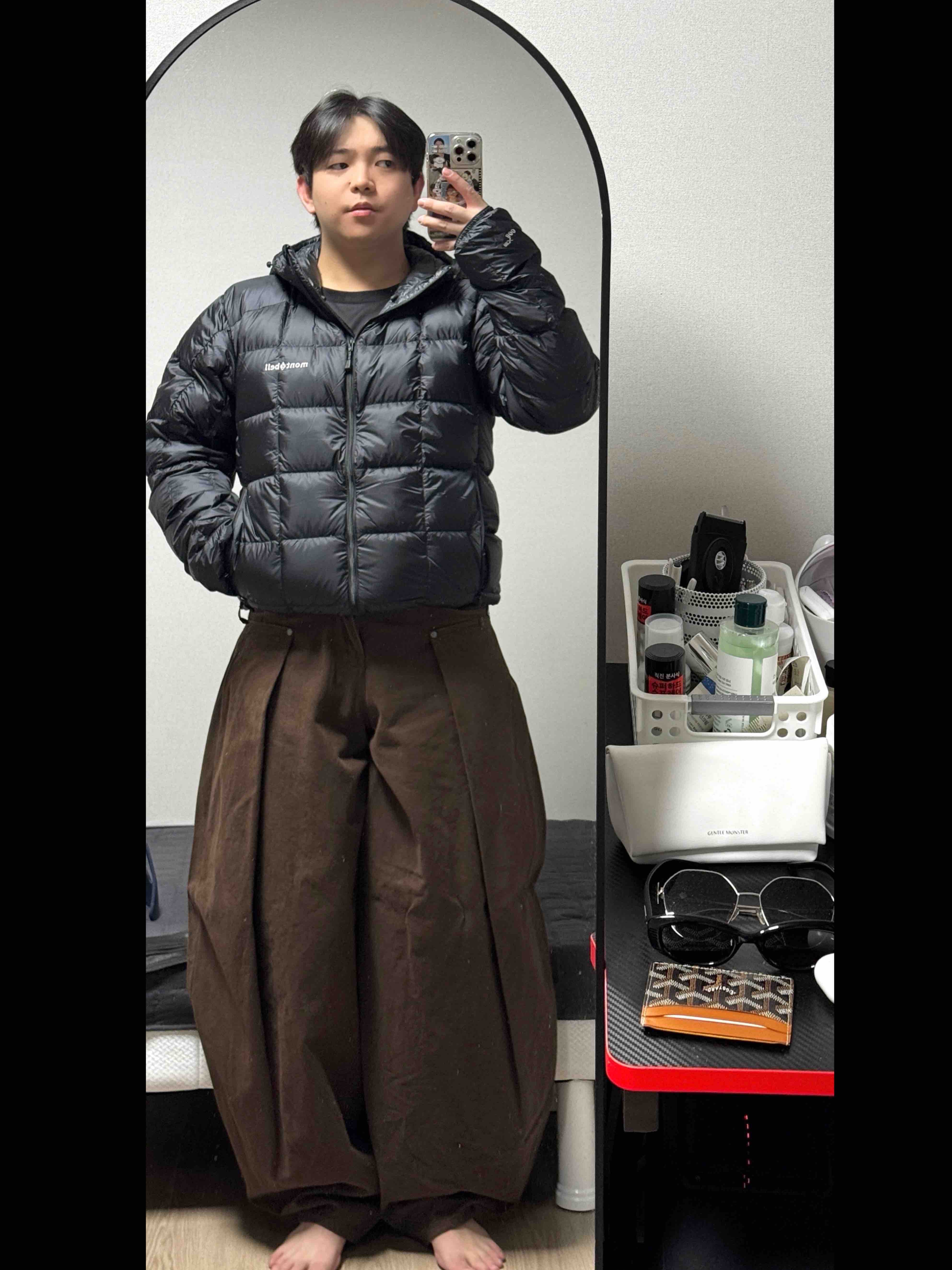 Montbell Superior Down Parka Black 착용 스타일 - 1