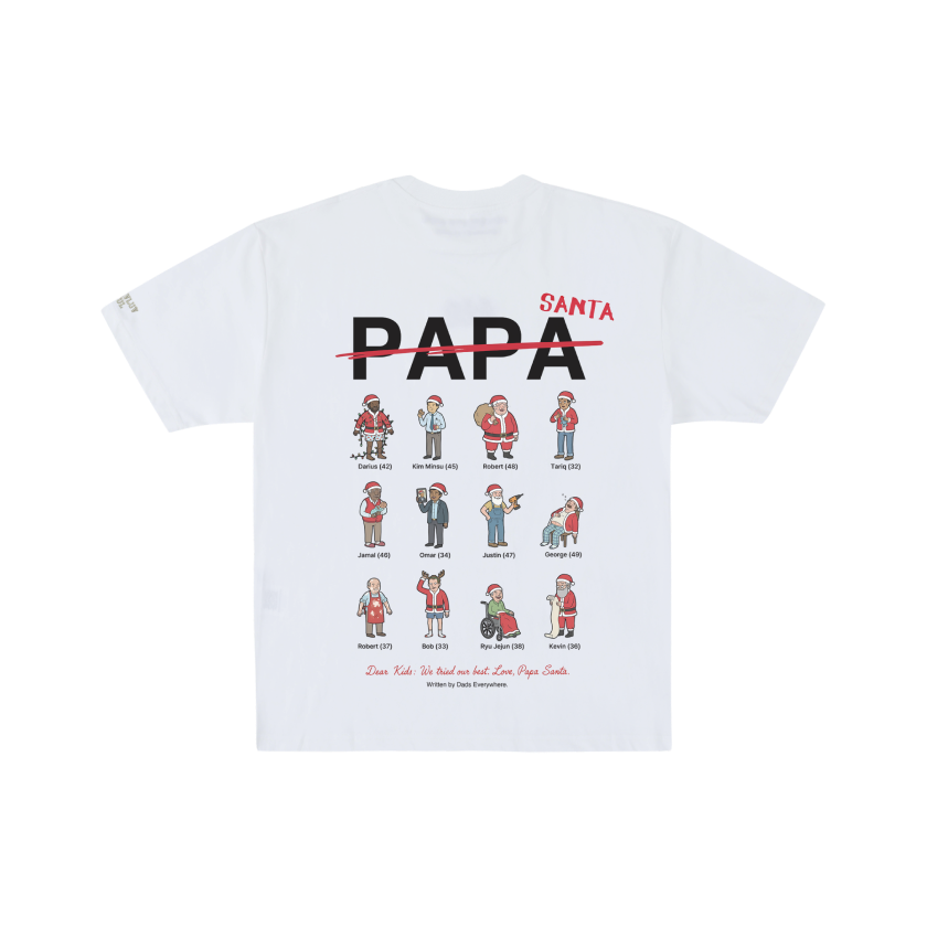 러브러브러브 SV 3F 반팔 탑 009 산타 파파 화이트(LUVLUVLUV SV 3F Short Sleeve Top 009 PAPA White)