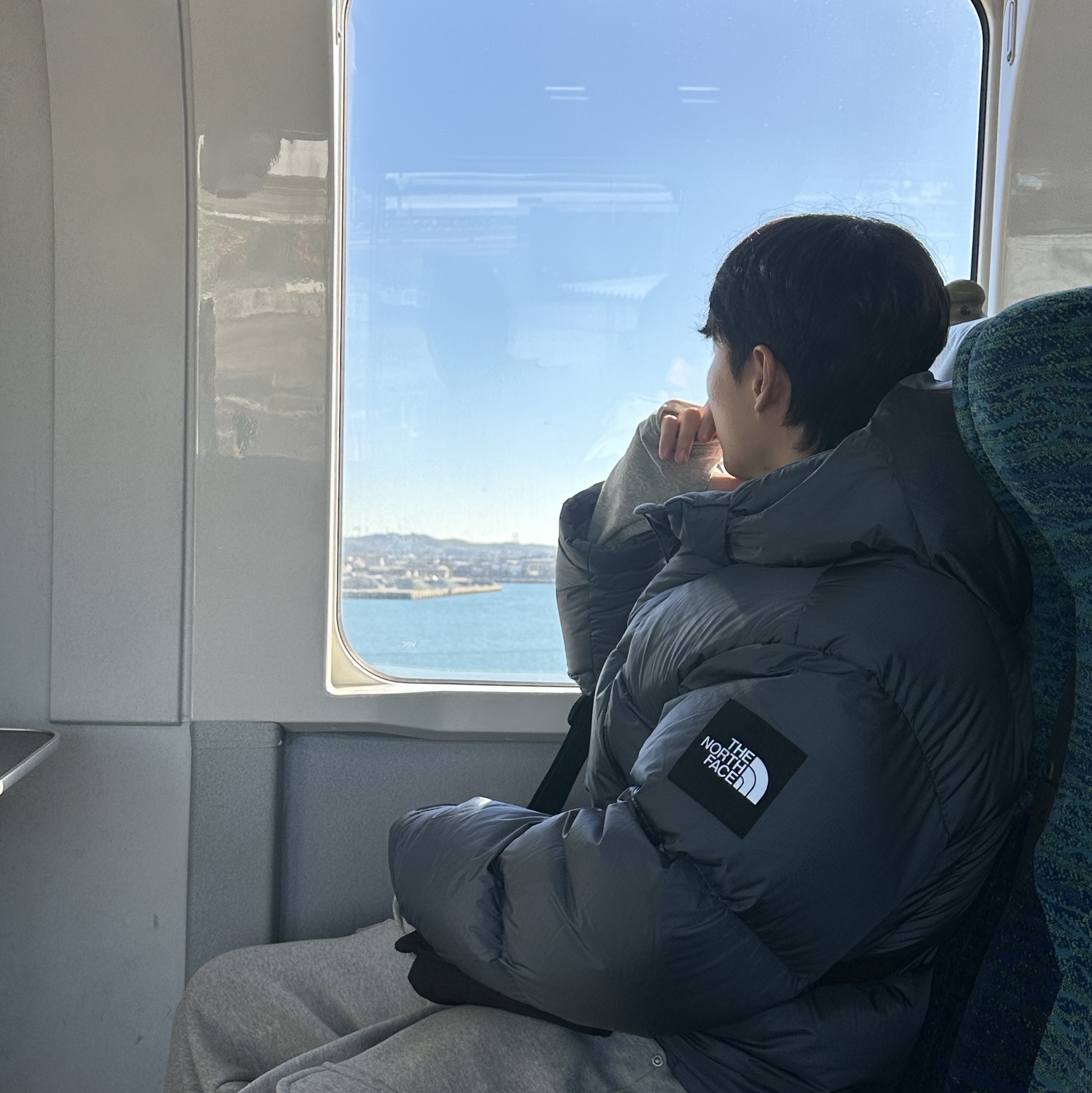 The North Face White Label Project Down Jacket RDS Dusk Blue, On Running x Post Archive Faction (Paf) Cloudmonster Hyper White 착용 스타일 - 1