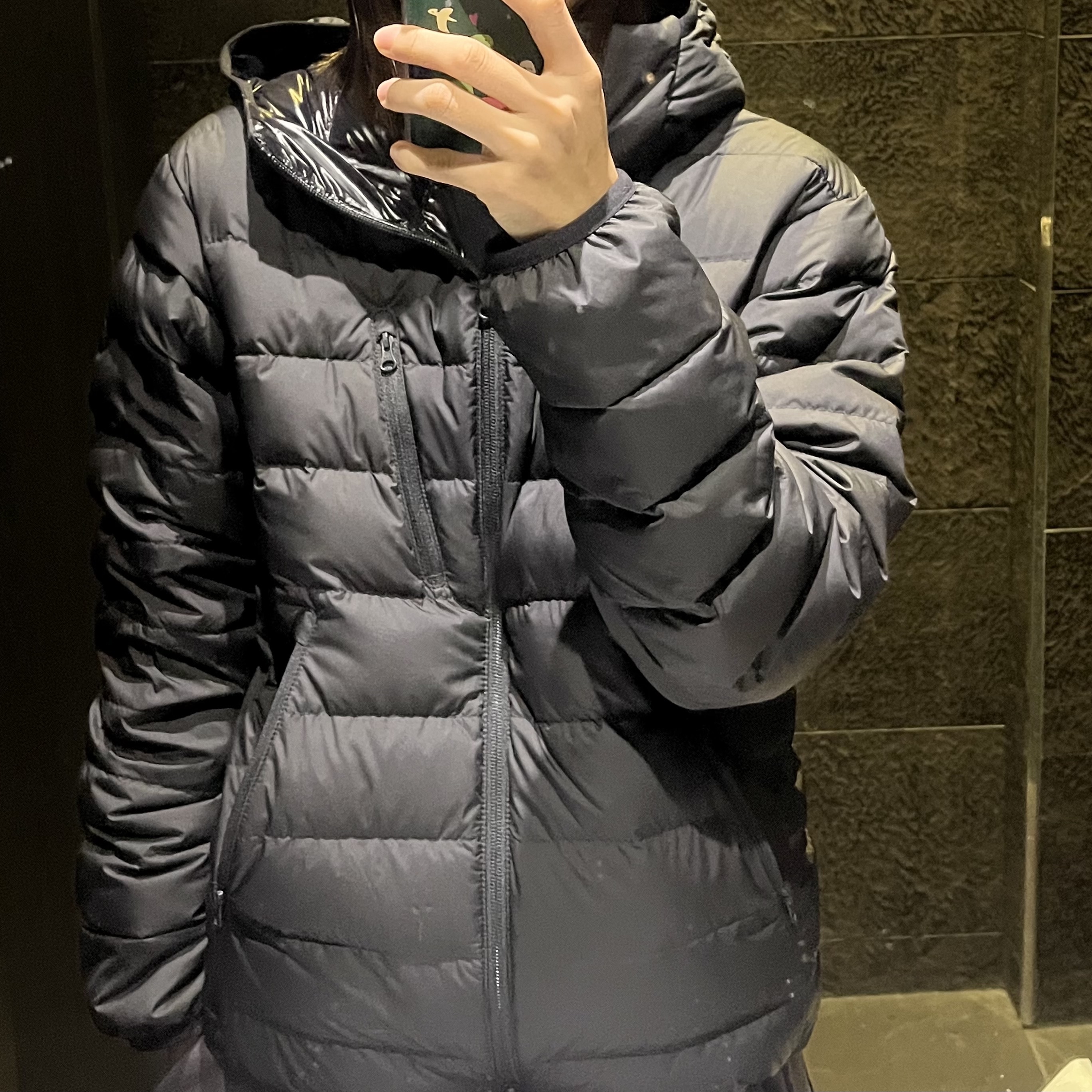Musinsa Standard City Leisure Hooded Light Down Jacket Black 착용 스타일