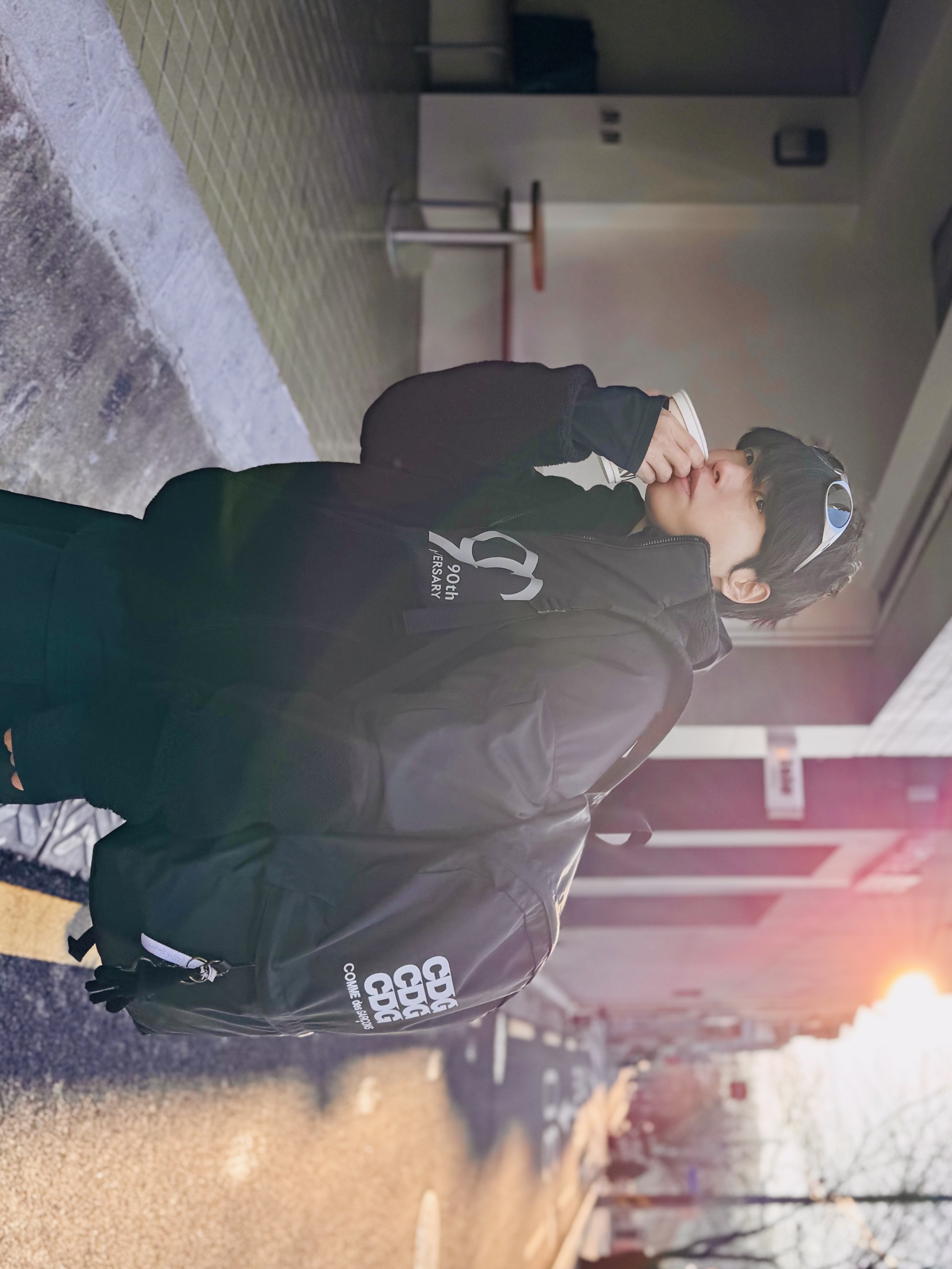 Nonnod Track Pants Black, Oakley Eye Jacket Redux Silver Frame Prizm Black Polarized Lenses High Bridge Fit 착용 스타일 - 4