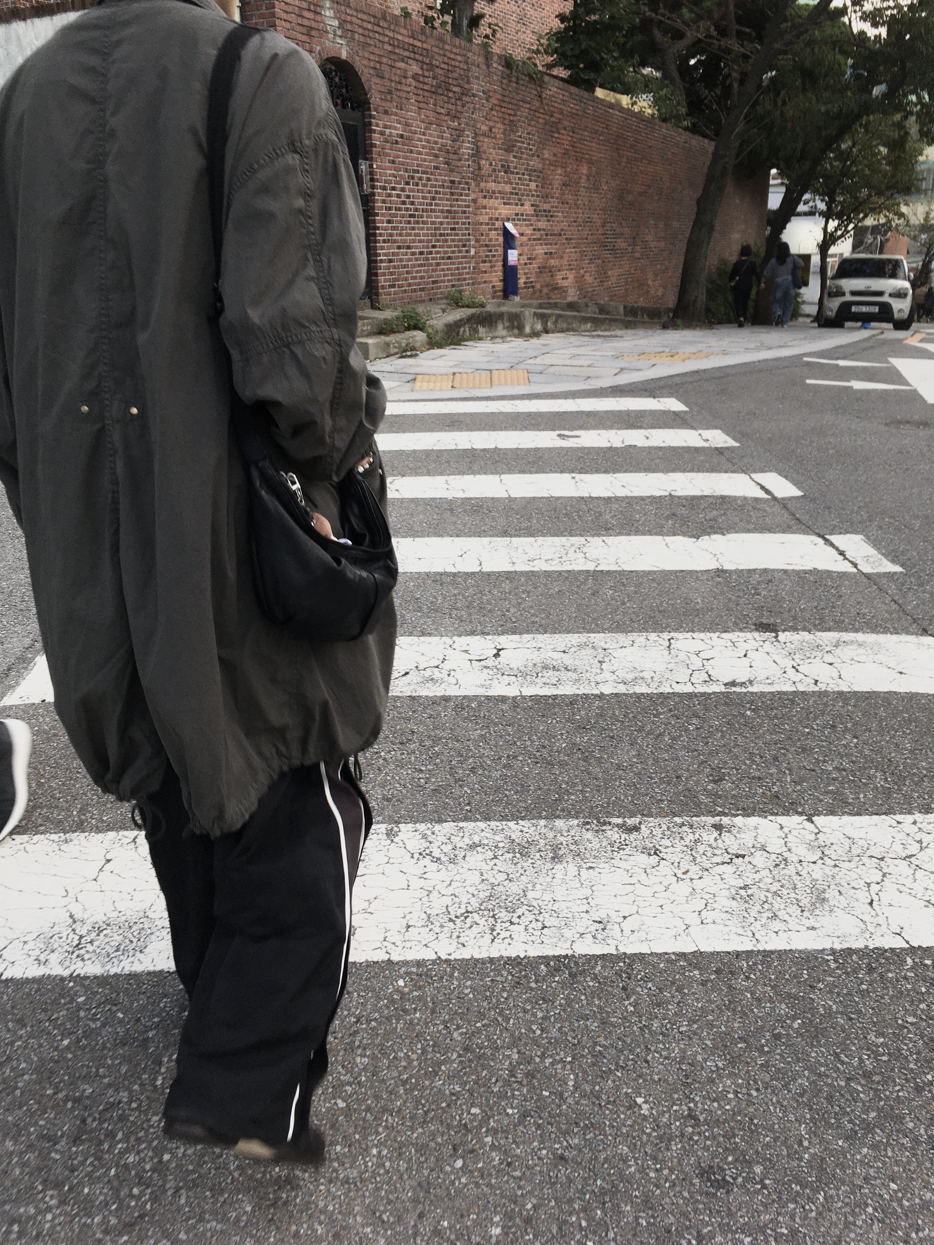 Polyteru Dell Parka Sage Gray, Polyteru 1011 Nylon Track Pants Sport Black 착용 스타일 - 1
