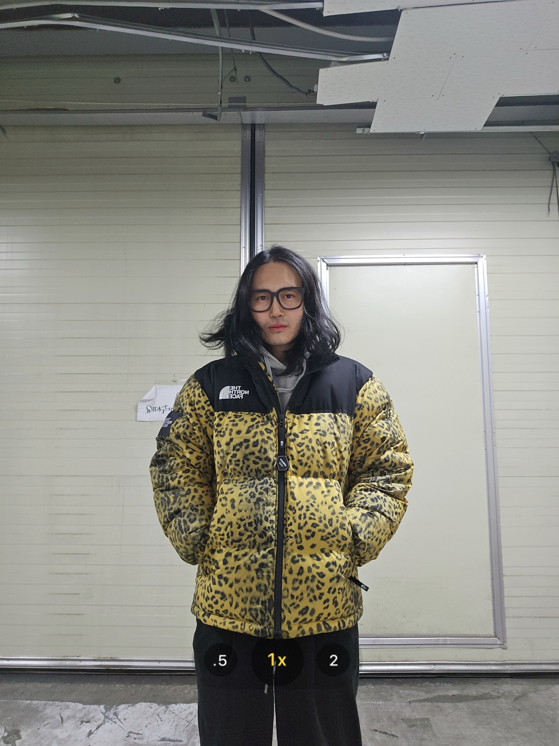The North Face White Label Novelty Nuptse Down Jacket P Gold 착용 스타일 - 1