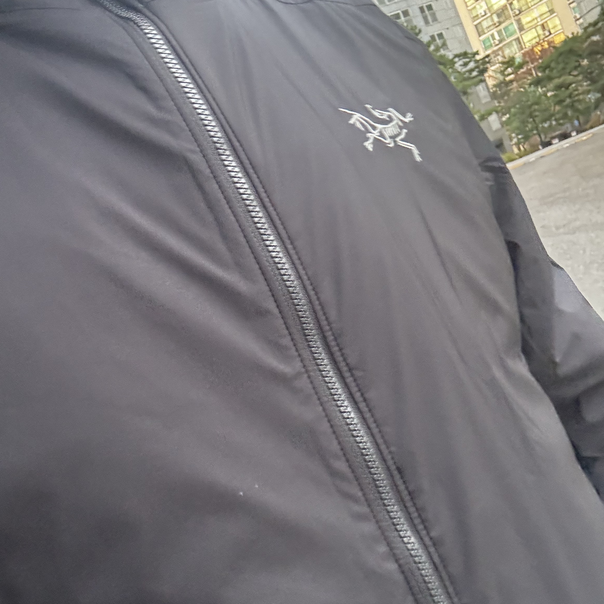 Arc'teryx Atom Hoody Black 착용 스타일