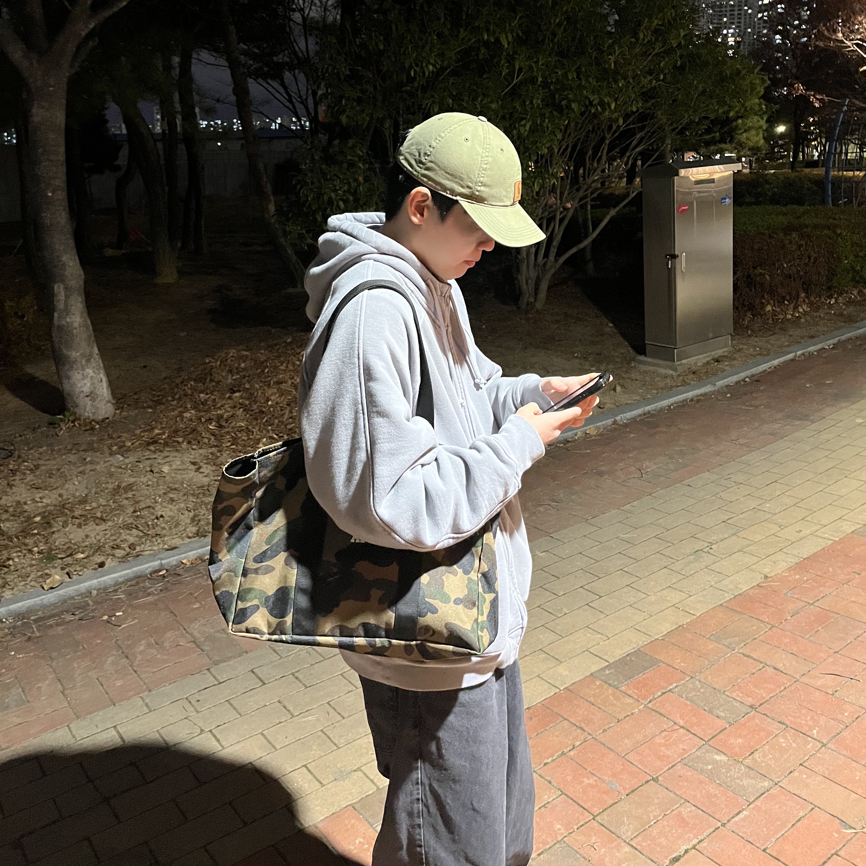 Cav Empt Overdye MD Explorer Big Heavy Hoody Grey - 24FW, (W) Asics x Matin Kim Gel-Sonoma 15-50 Black Pure Silver 착용 스타일 - 2
