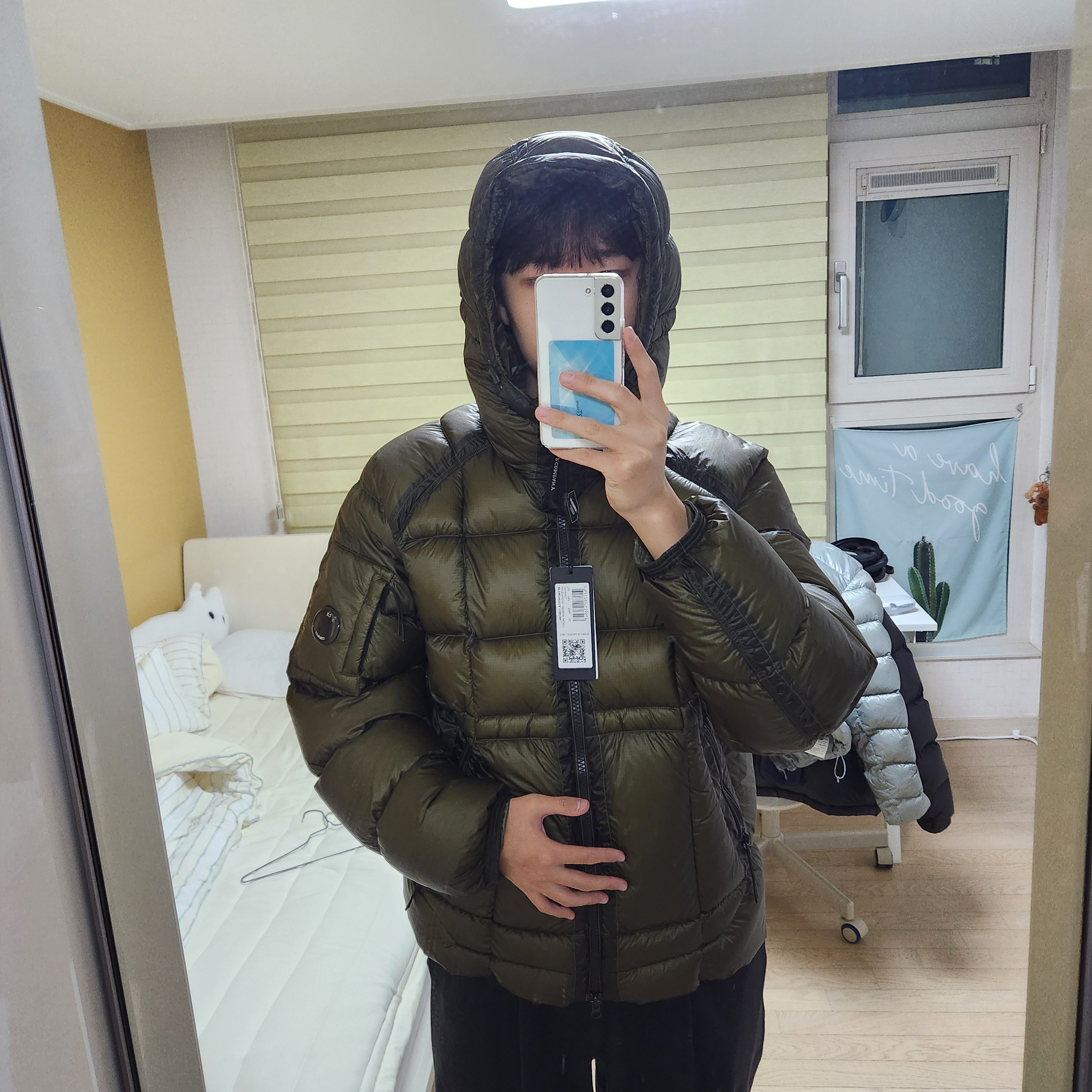 C.P. Company D.D. Shell Hooded Down Jacket Ivy Green - 25FW 착용 스타일