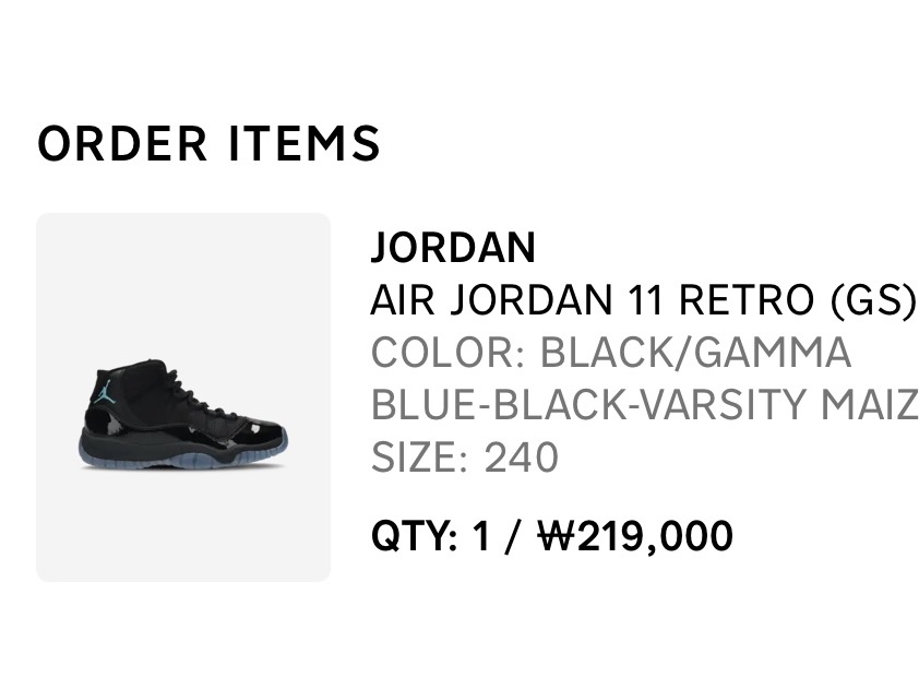 (GS) Jordan 11 Retro Gamma 착용 스타일 - 1