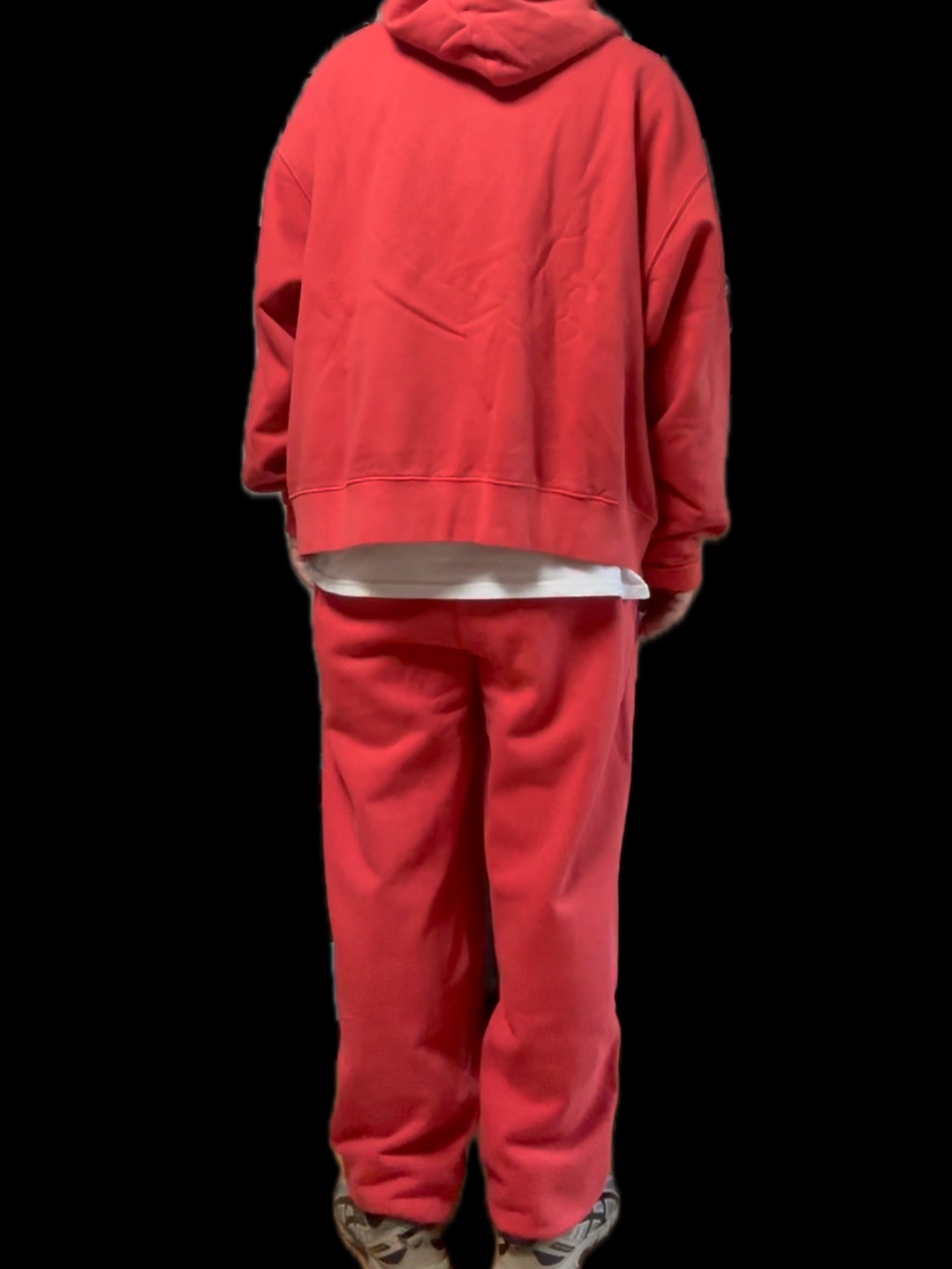 Nike x Stussy Pigment Dyed Fleece Pants Habanero Red (FJ9157-642) 착용 스타일 - 3