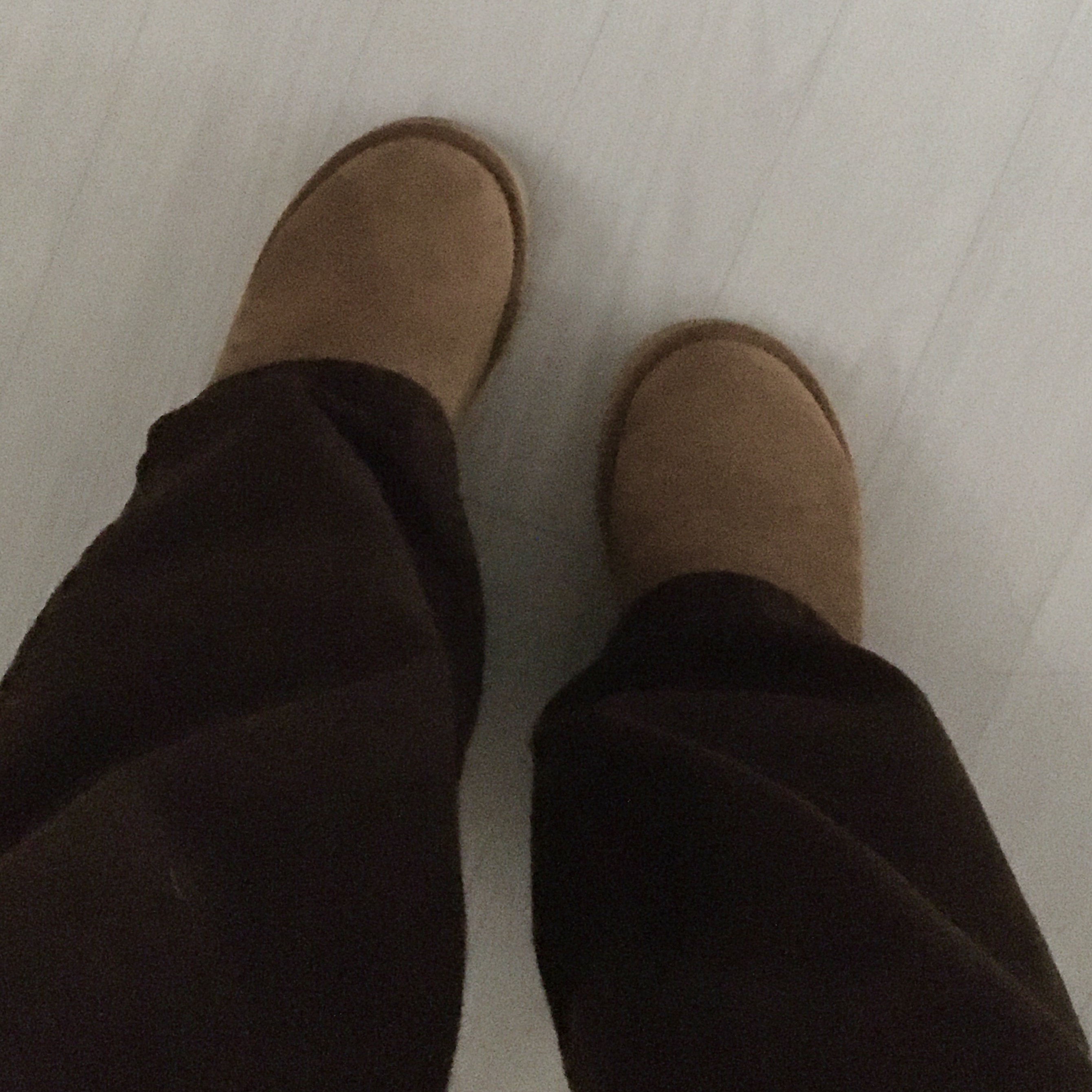 (W) UGG Classic Ultra Mini Platform Boots Chestnut 착용 스타일 - 1