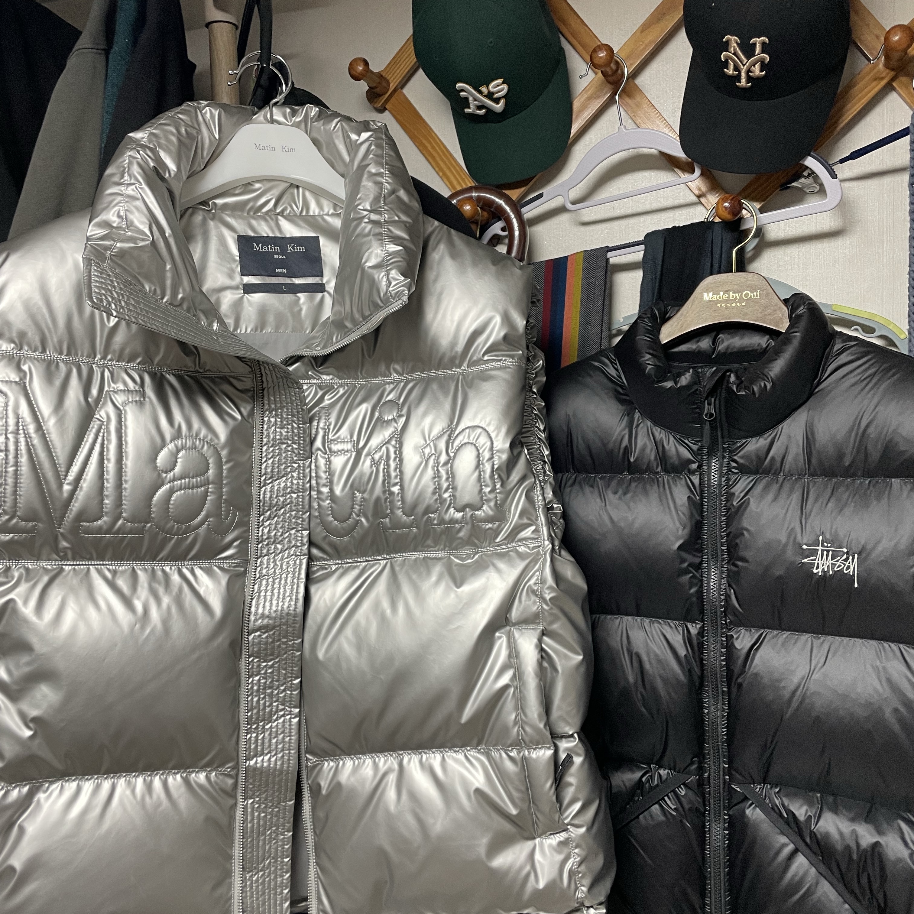 Stussy Micro Ripstop Down Vest Black 착용 스타일