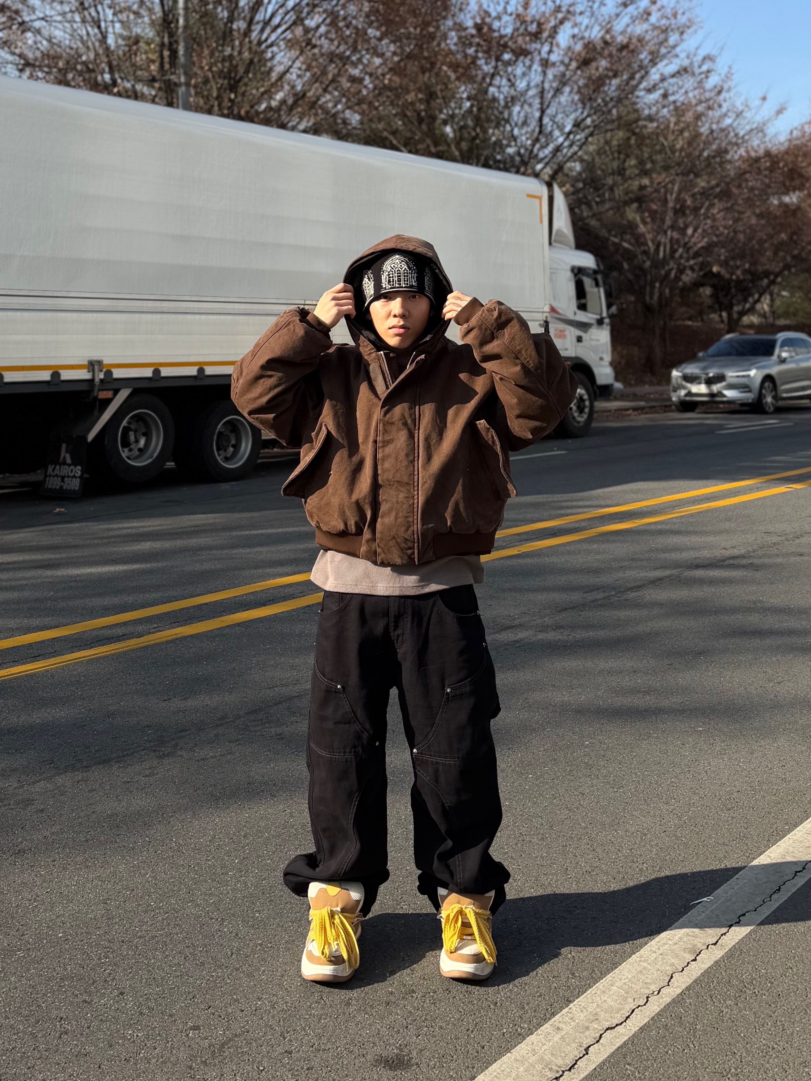 Entire Studios W2 Bomber Military Mud 착용 스타일 - 2