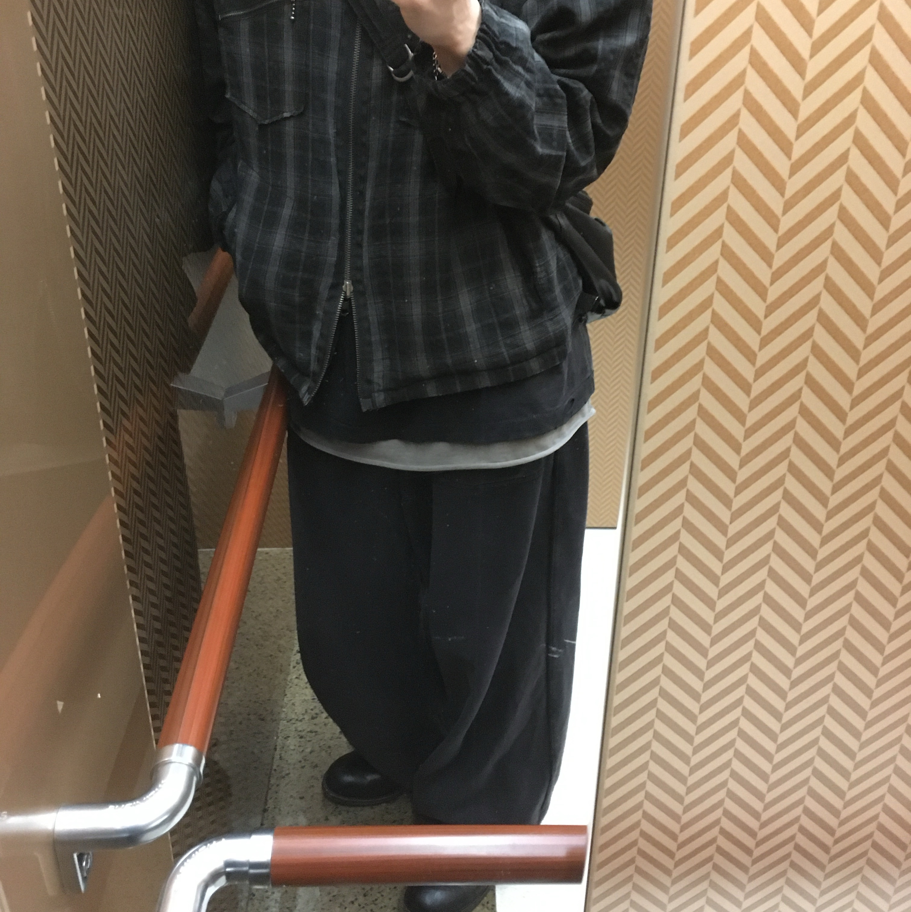 Polyteru 1011 Star Coach Jacket 1.2v Used Ink - 24SS, Polyteru 1011 Fatigue Sweatpants 1.2v Dark Purple Navy 착용 스타일 - 4