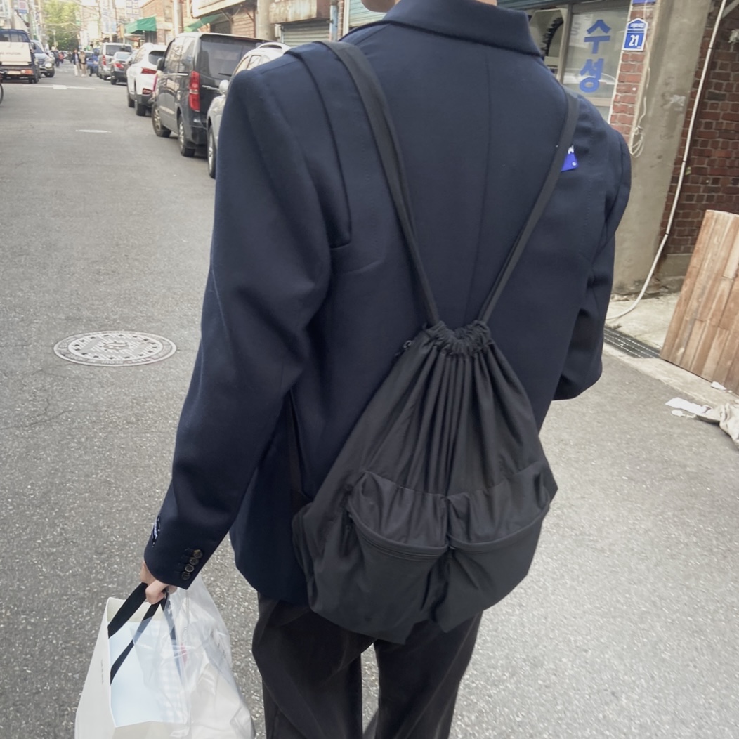 Zara x Ader Error Oversize Blazer Navy, Polyteru Used Backpack 2PK Black 착용 스타일