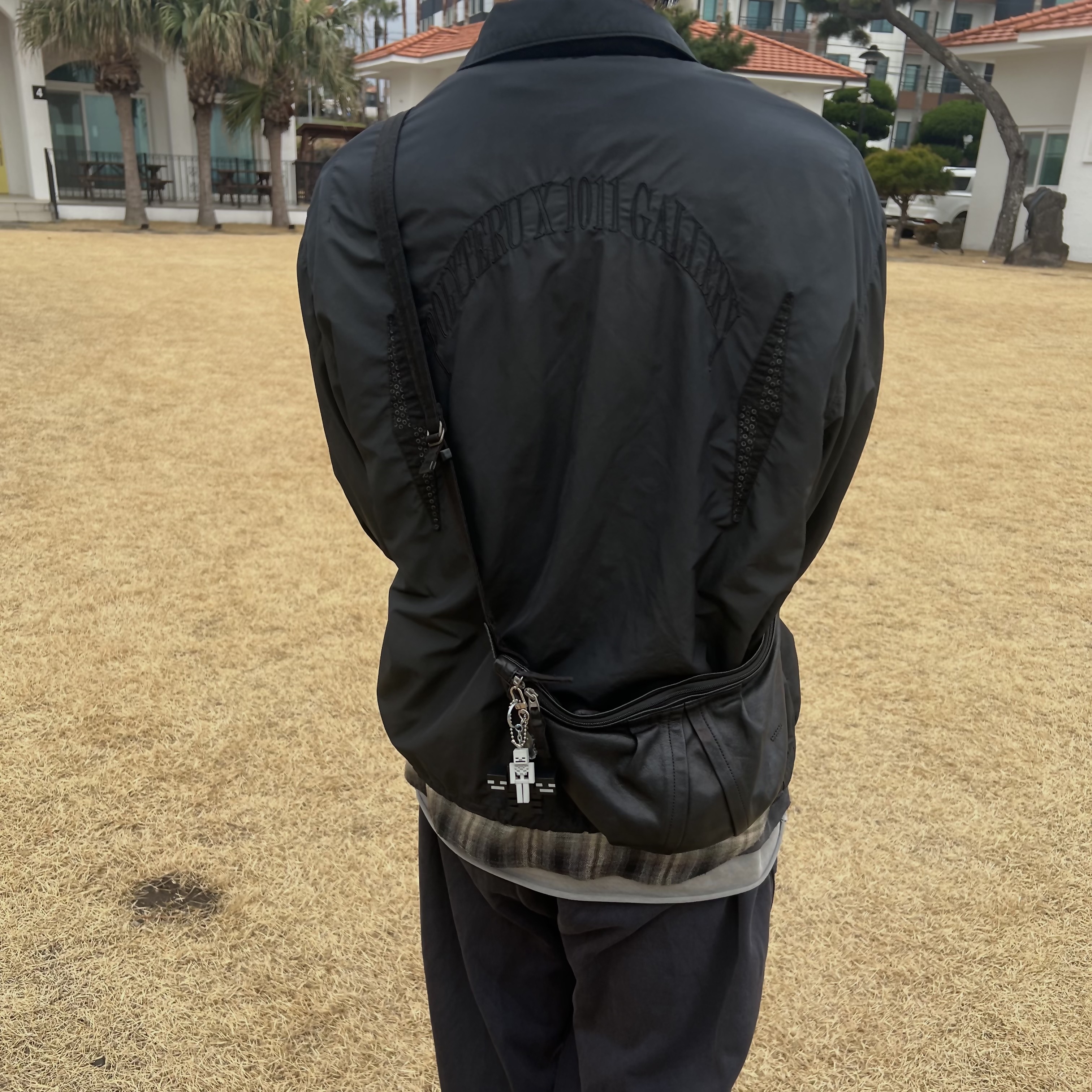 Polyteru 1011 Star Coach Jacket 1.2v Used Ink - 24SS, Polyteru 1011 Fatigue Sweatpants 1.2v Dark Purple Navy 착용 스타일 - 1