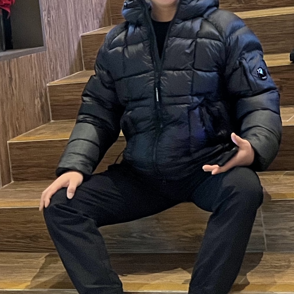 C.P. Company D.D. Shell Hooded Down Jacket Black - 25FW 착용 스타일