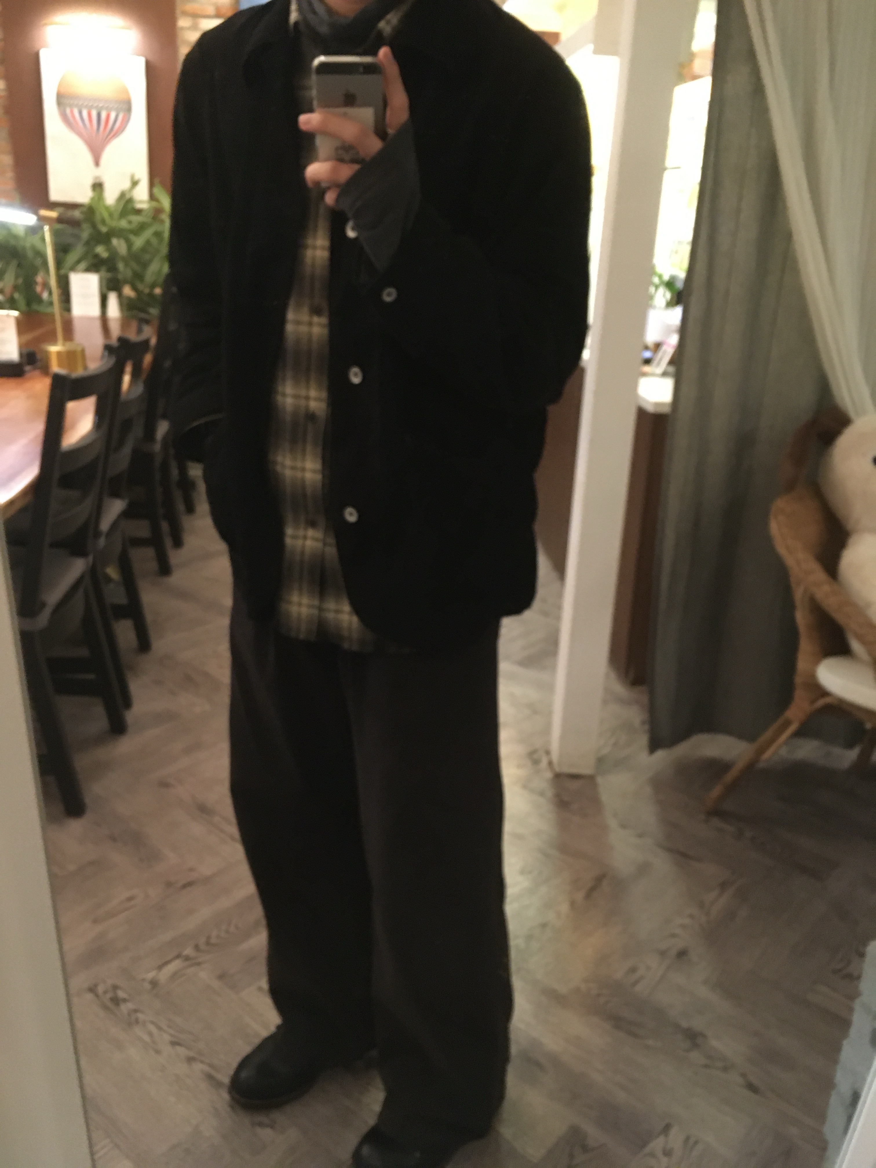 Polyteru Chore Jacket (Coverall Jacket) 23 ver. Black, Polyteru 1011 Gosima Pants Rivet Flowers Vintage Charcoal 착용 스타일 - 2