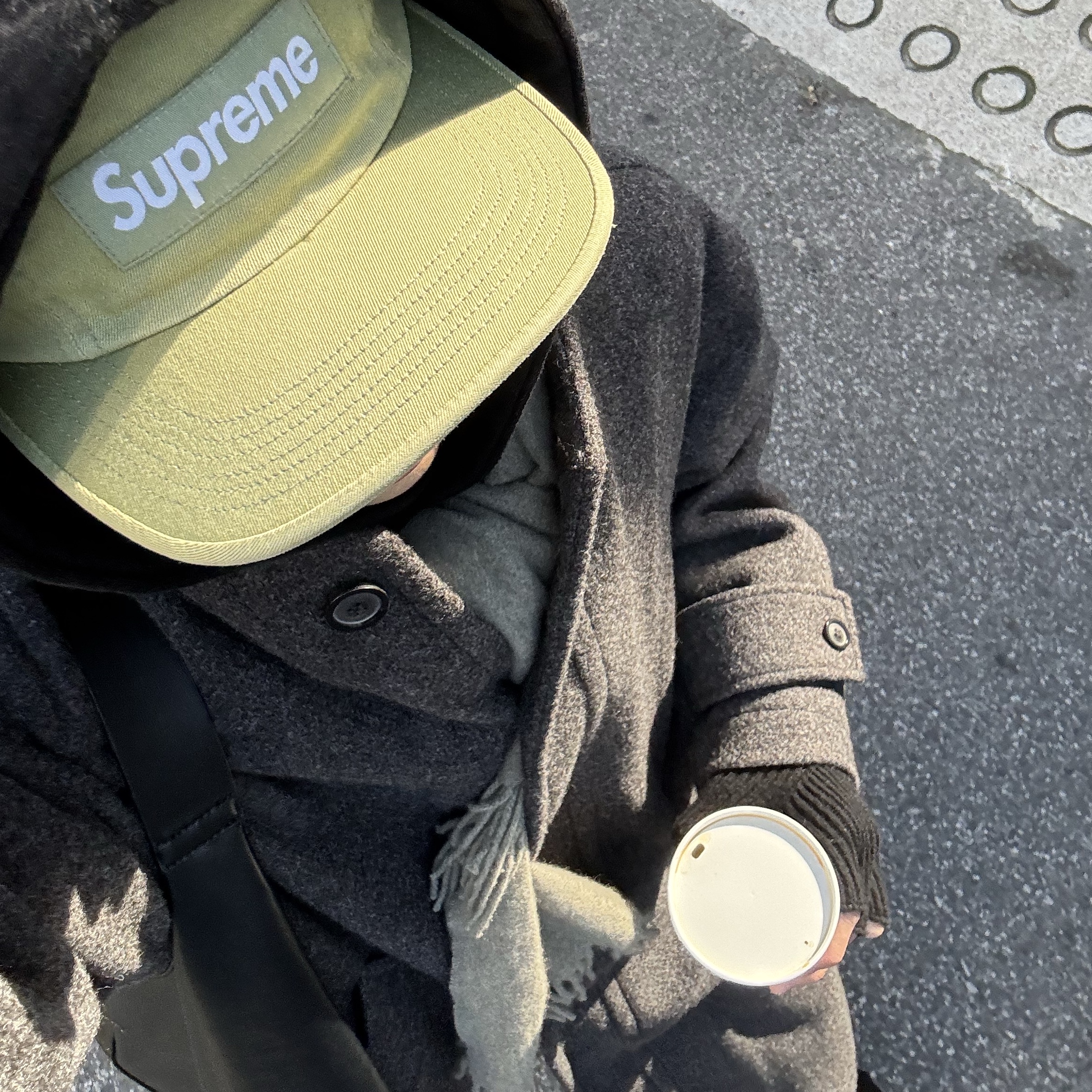 Supreme Washed Chino Twill Camp Cap Light Olive - 24SS 착용 스타일 - 3